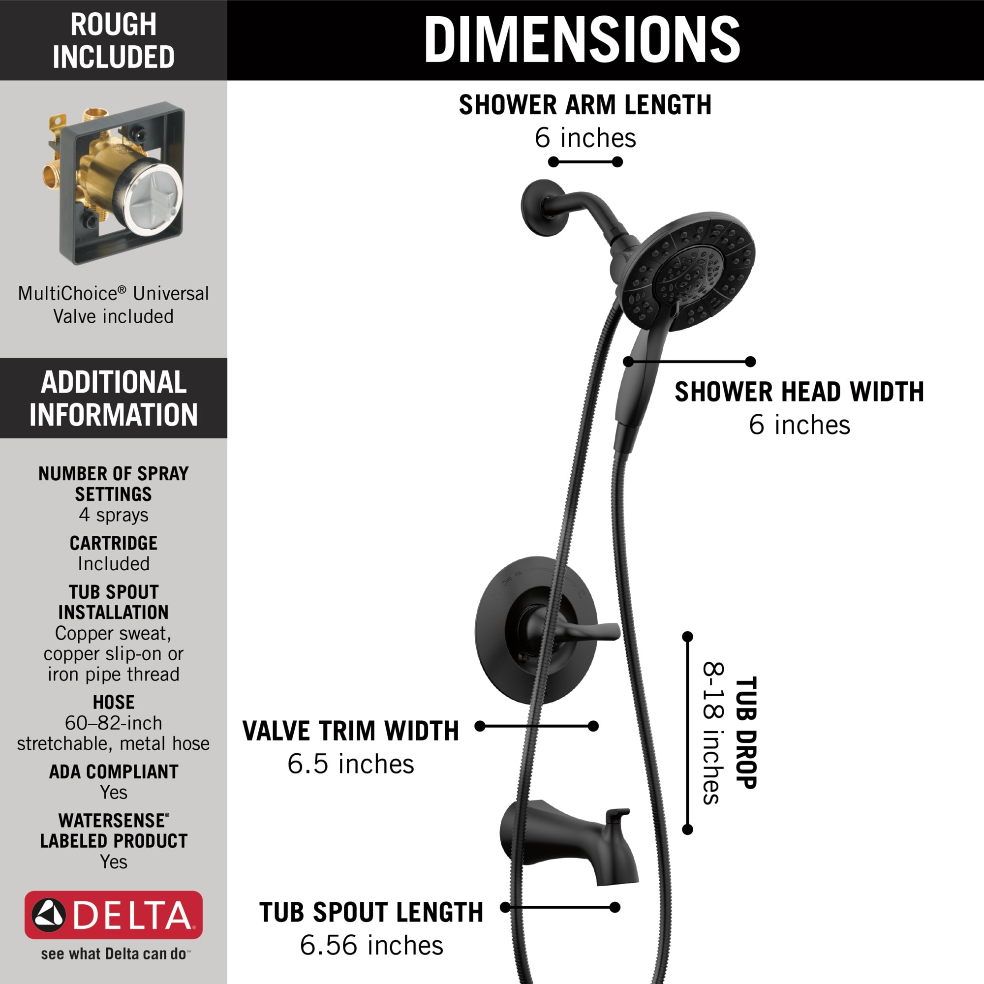 Delta 144840-BL-I Tub-Shower-Faucets - View #3