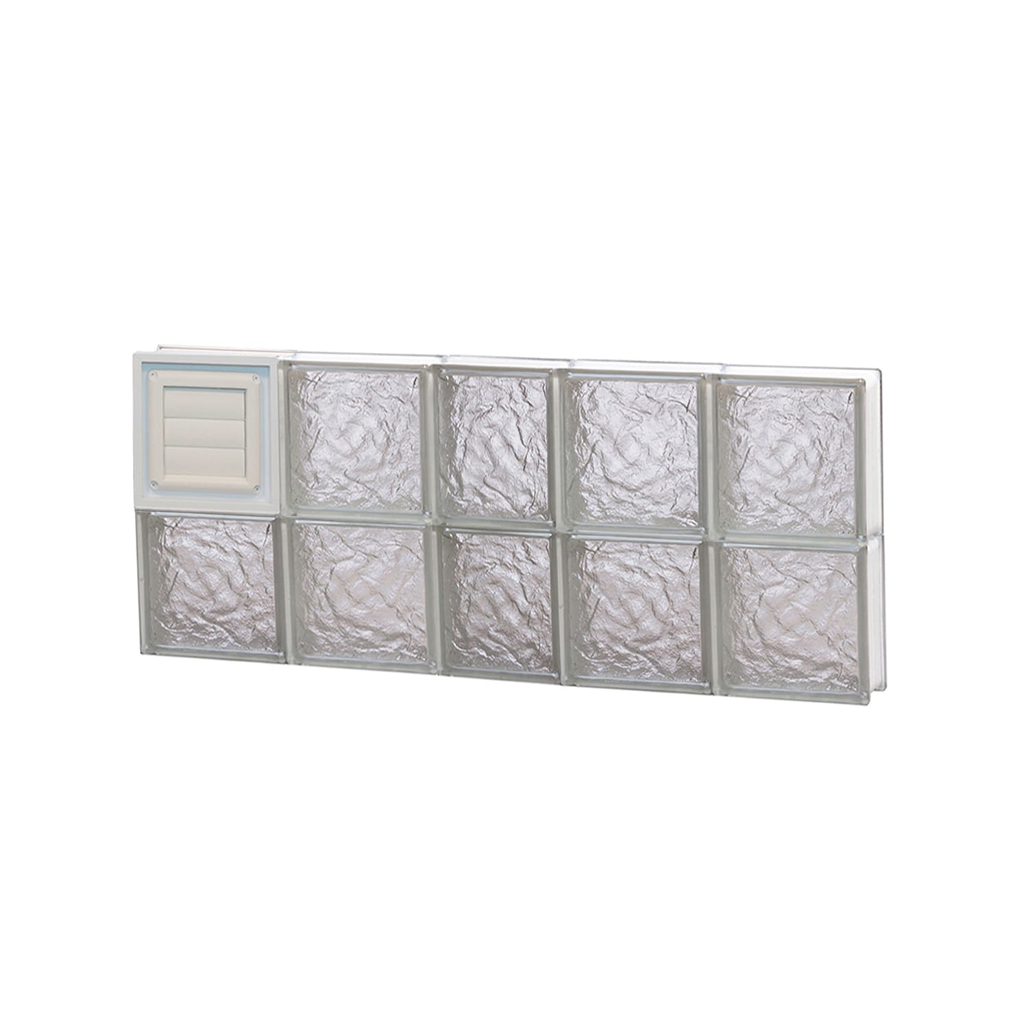 REDI2SET D3816IS Ice Glass 36-3/4-in x 15-1/2-in Frameless Replacement Dryer vent Glass Block Window
