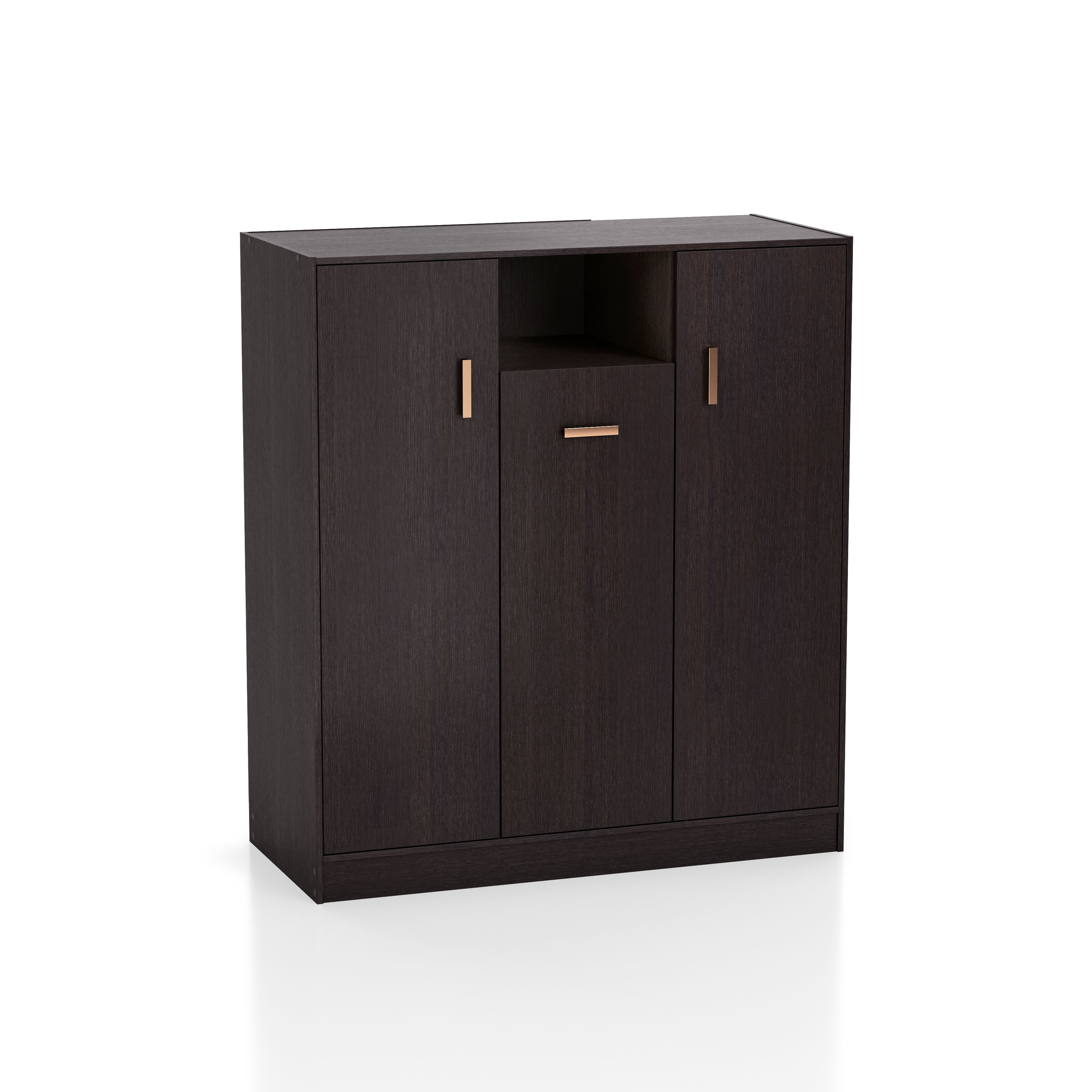 Furniture of America YNJ-2360C5 35.43-in H 10 Tier 20 pair Espresso Engineered wood Shoe cabinet