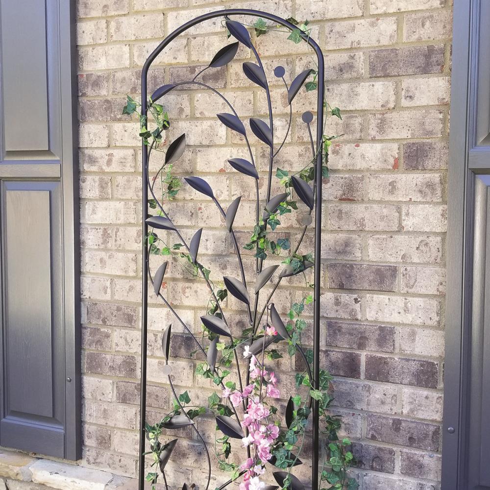Patio Life 22-in W x 80.9-in H Black Garden Trellis at Lowes.com