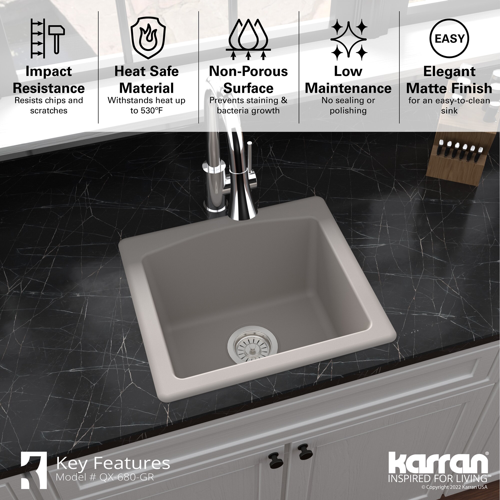 Karran QX-680-GR Kitchen-Sinks - View #5