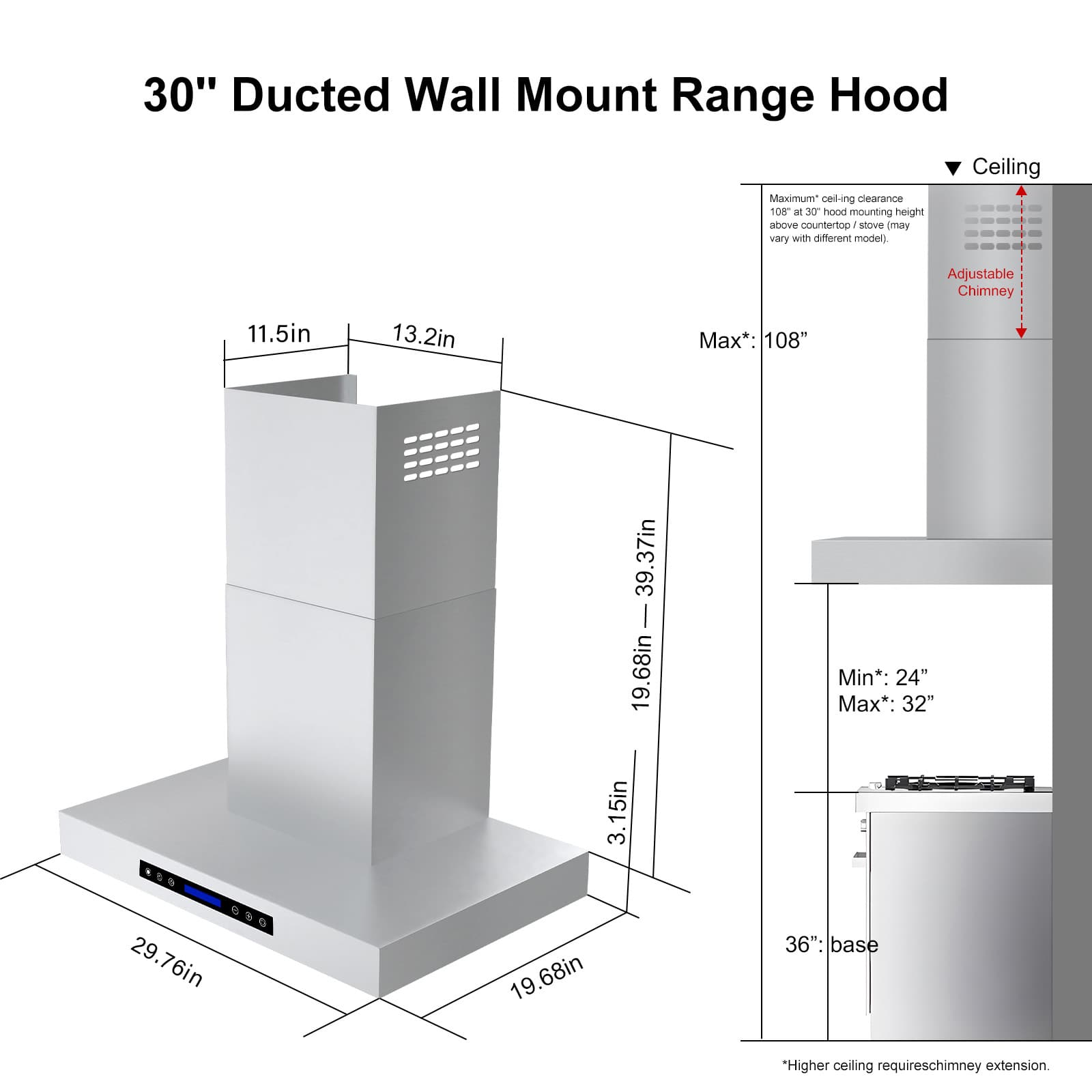 DIVAN DHP01-30 Wall-Mounted-Range-Hoods - View #3