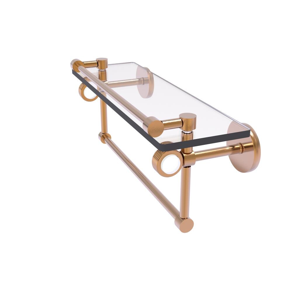 Allied Brass CV-1TBG-16-GAL-BBR Clearview Brushed Bronze Wall mount Bathroom Shelf ( 16-in x 6.7-in x 5-in )