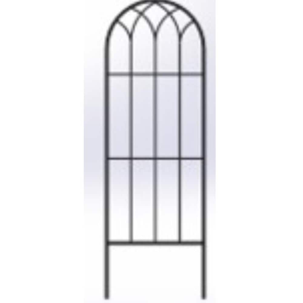 Living Accents  Steel Trellis Black 24 in x 8 in