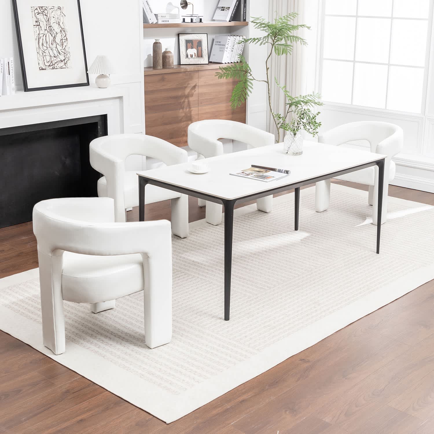 SEYNAR CE709-BEIGE-S4 Dining-Chairs - View #2