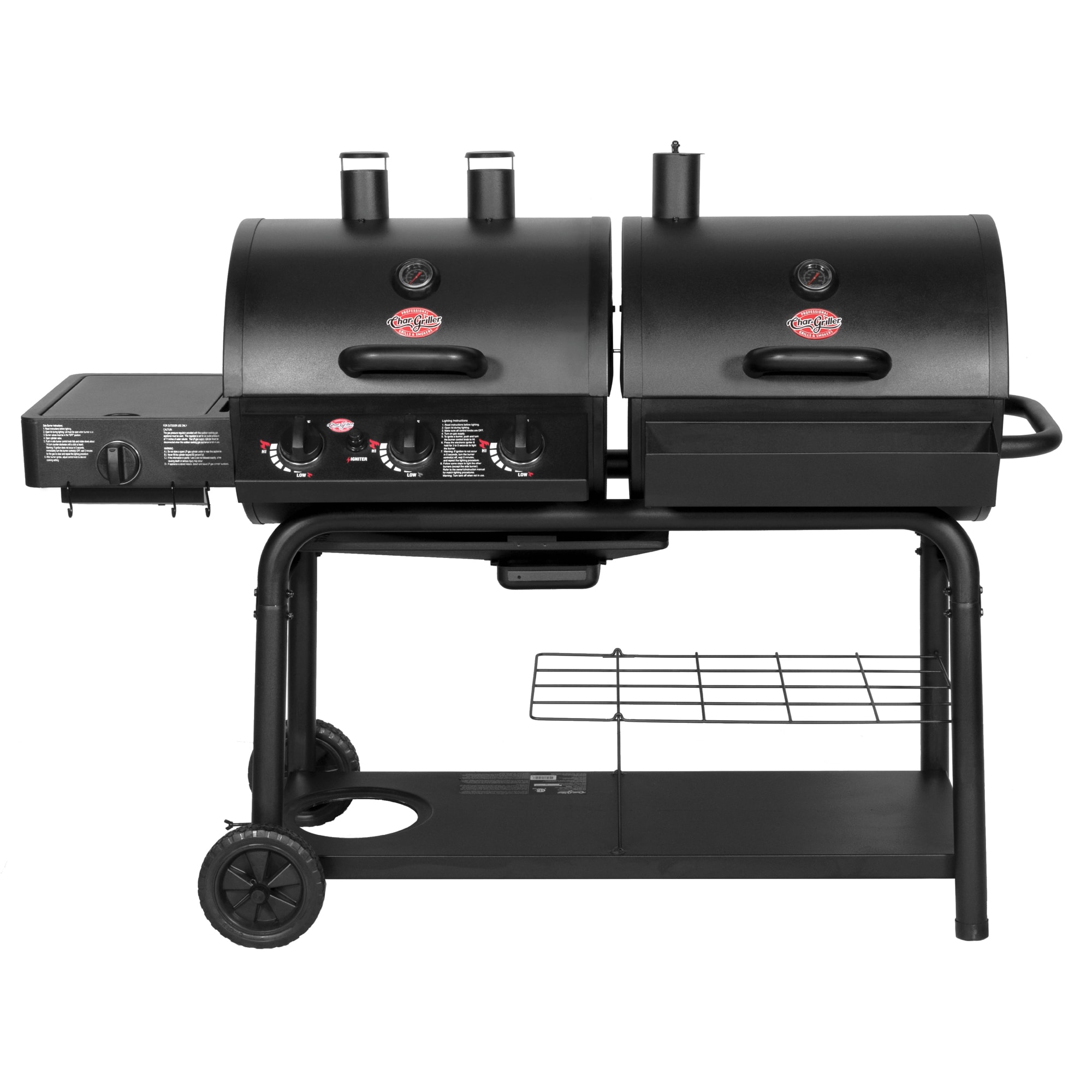 Duo Black Combo Grill in Combo Grills department at Lowes.com