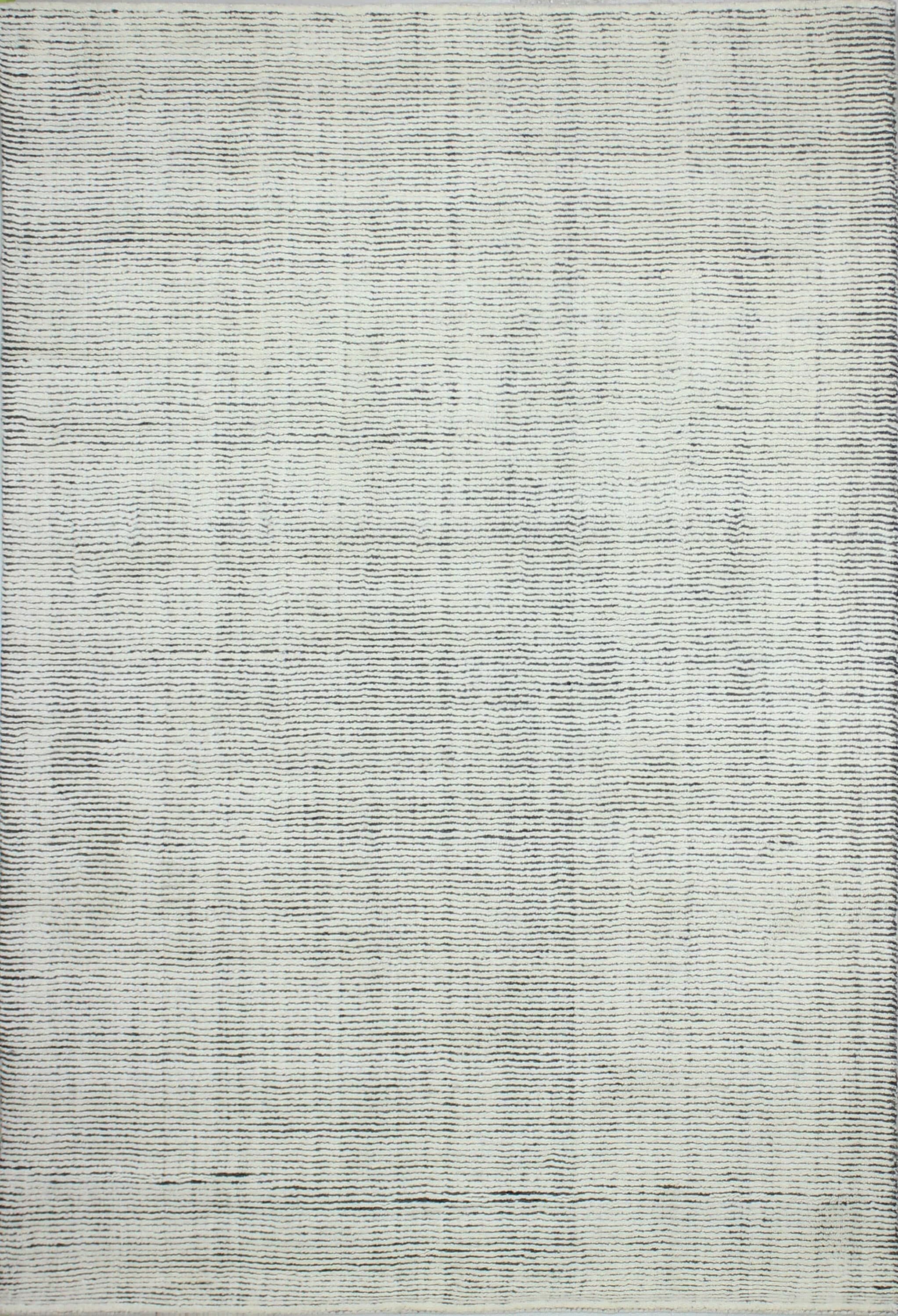 Bashian 649652256214 8 X 10 (ft) Wool Ivory/Grey Indoor Solid Industrial Area Rug