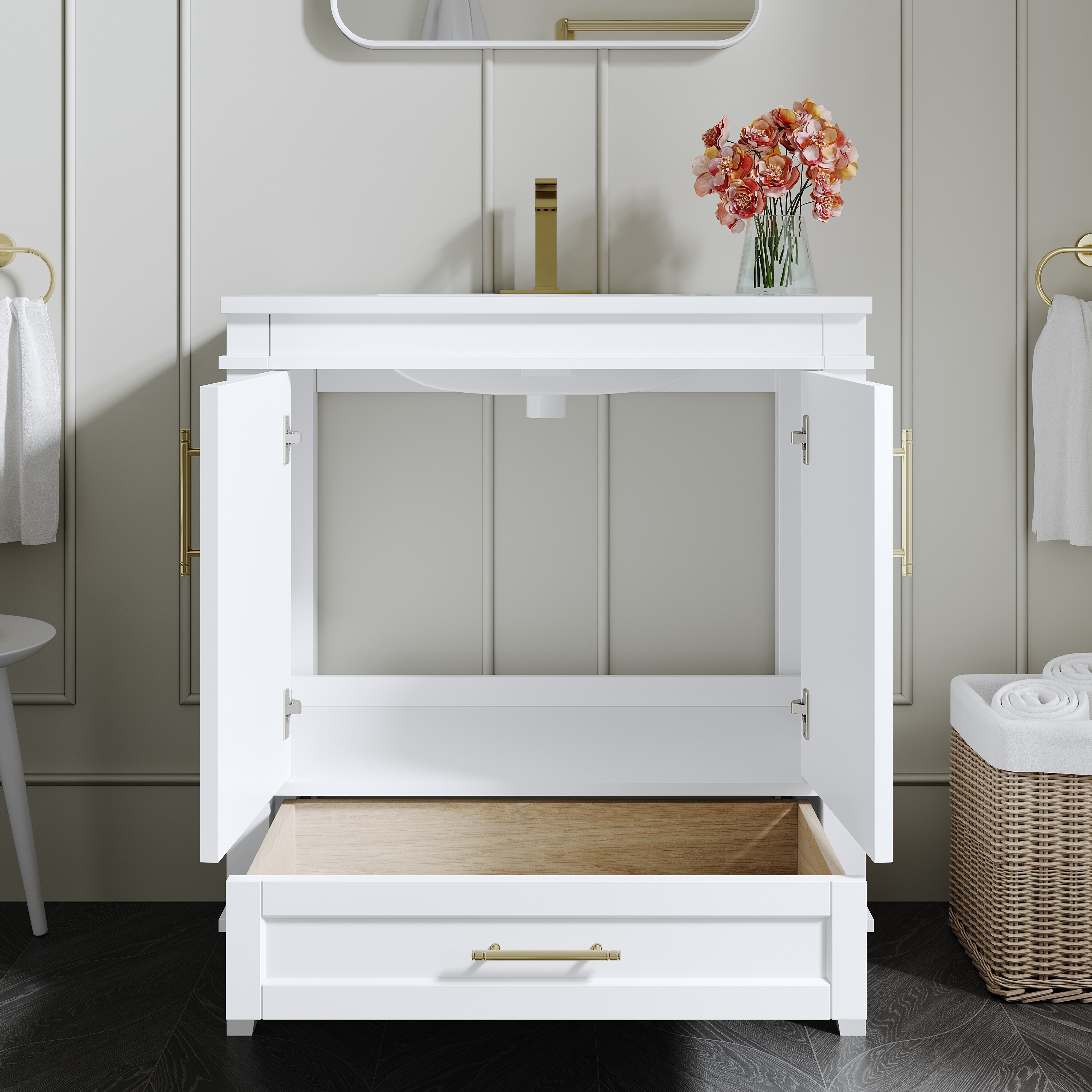 WELLFOR W14MCL2430R Bath-Vanity-Combo - View #3