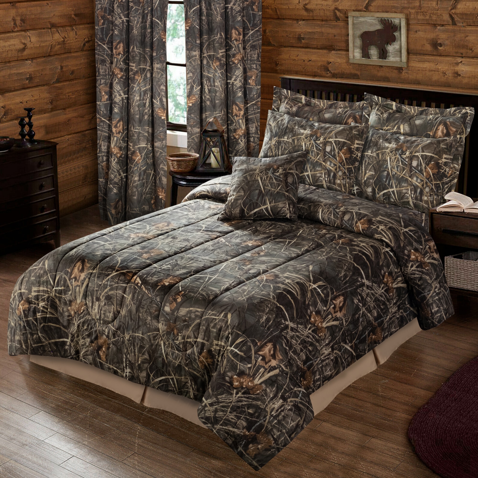 Realtree Max 4 Piece Brown, King Size Camo Bed Sets