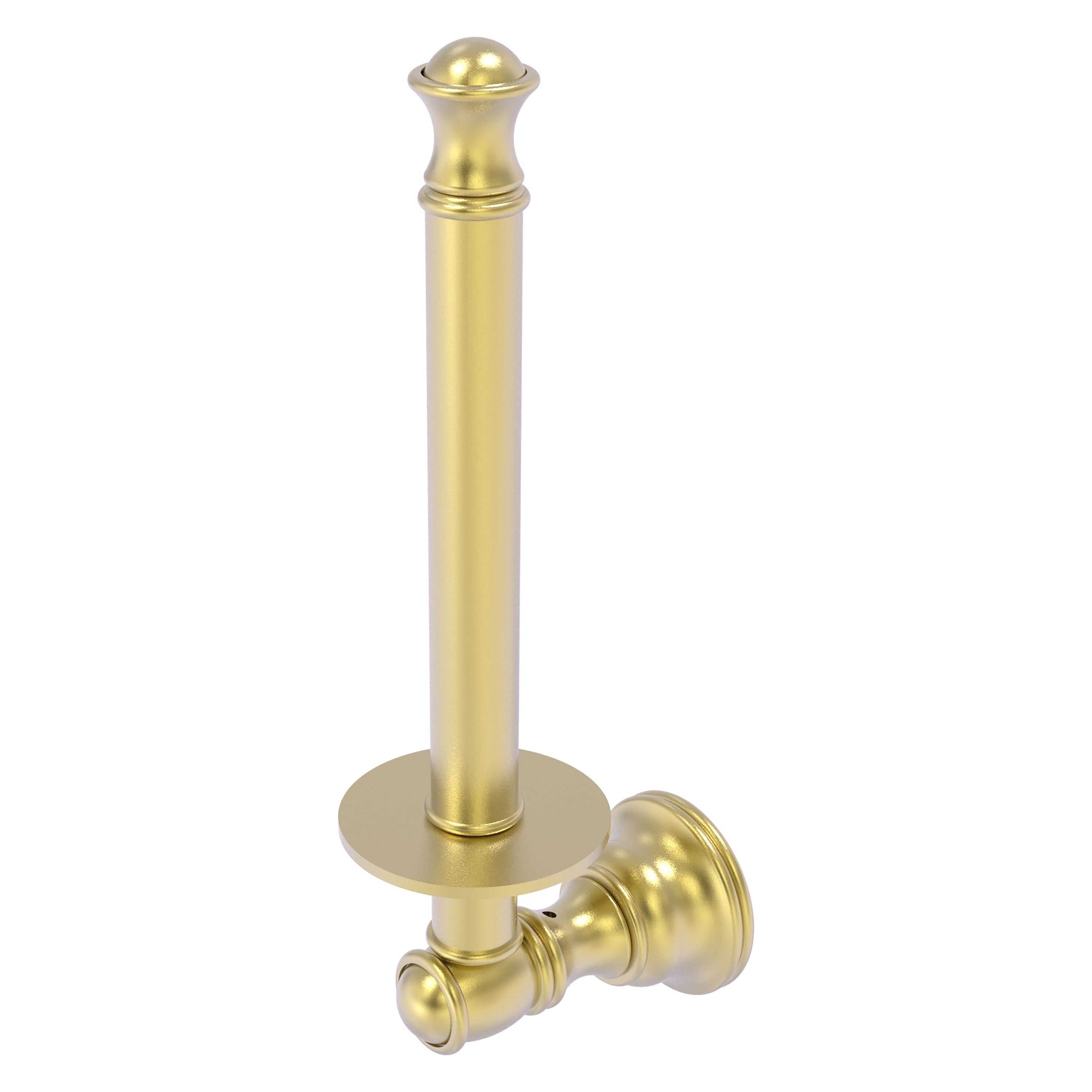 Allied Brass CL-24U-SBR Carolina Satin Brass Wall mount Single post Toilet Paper Holder 1 -Rolls