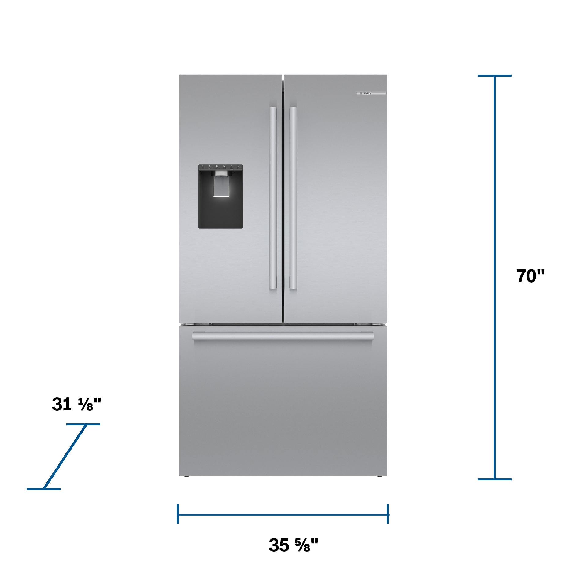 Counter Depth Refrigerator Dimensions - Size Guide
