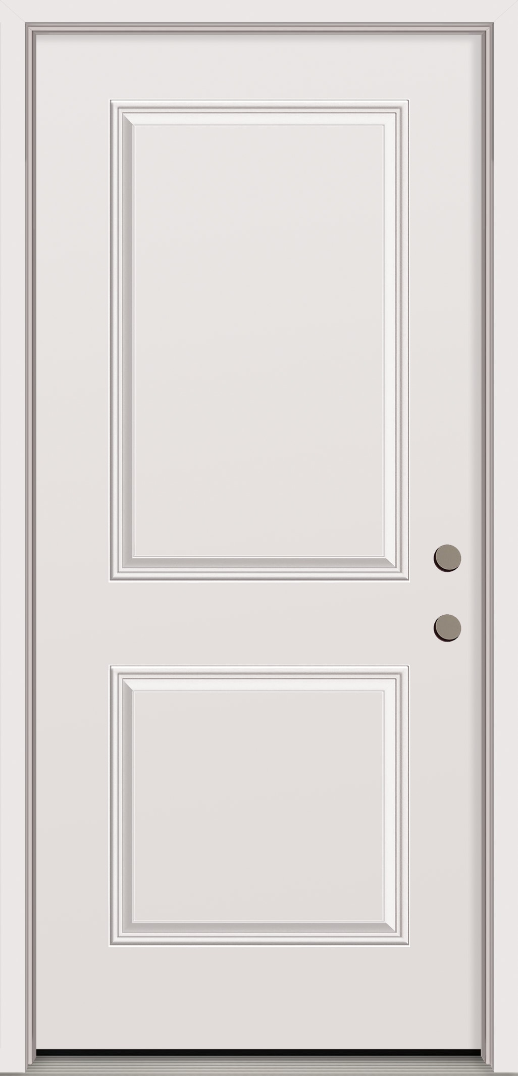 ReliaBilt 32-in x 80-in Steel Right-Hand Inswing White Primed Fire Rated Prehung Single Front Door Brickmould Included