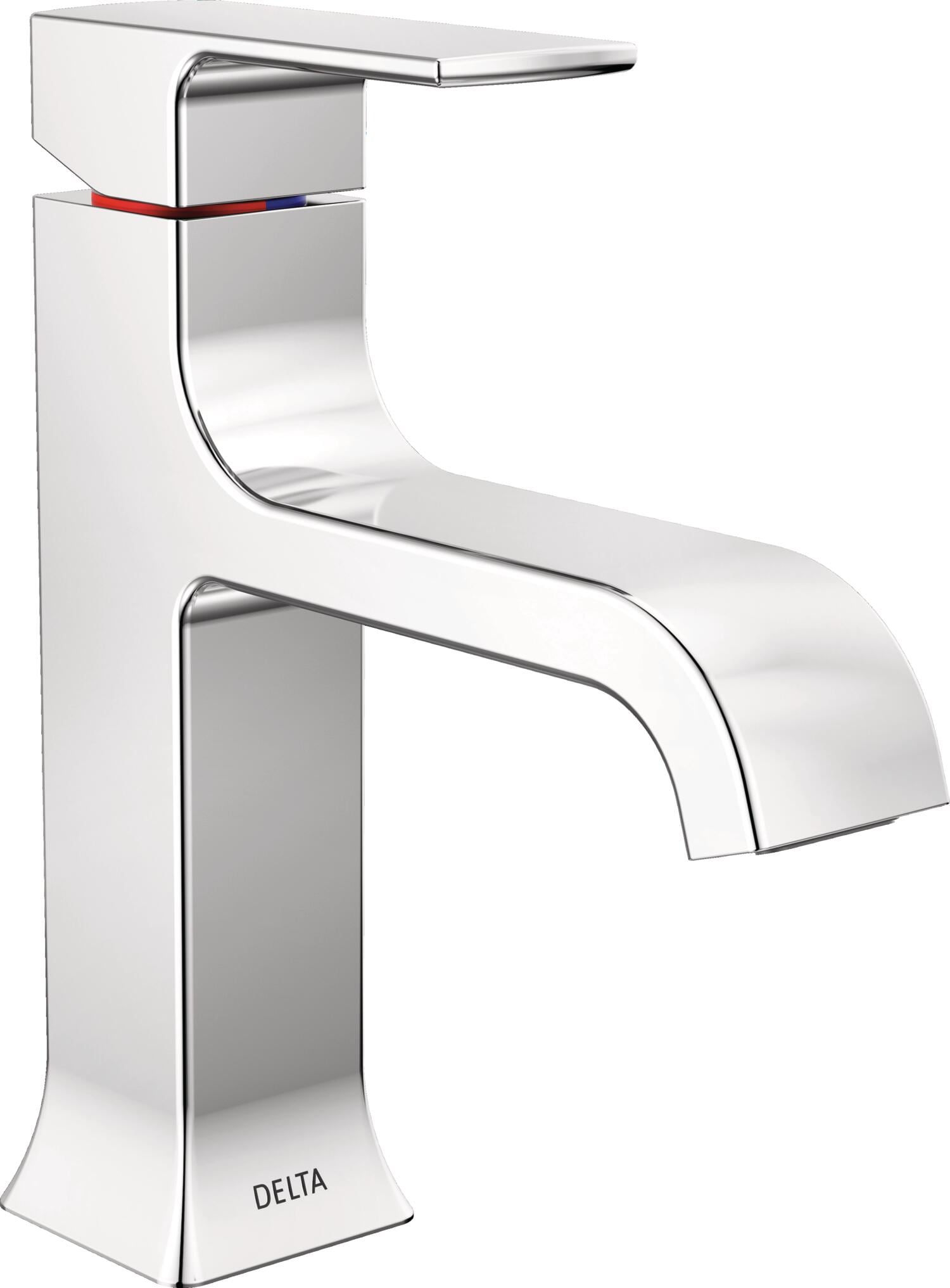 Delta 539-MPU-DST Velum Chrome Single hole 1-handle WaterSense Low-arc Residential Handle Bathroom Sink Faucet with Drain with Deck Plate