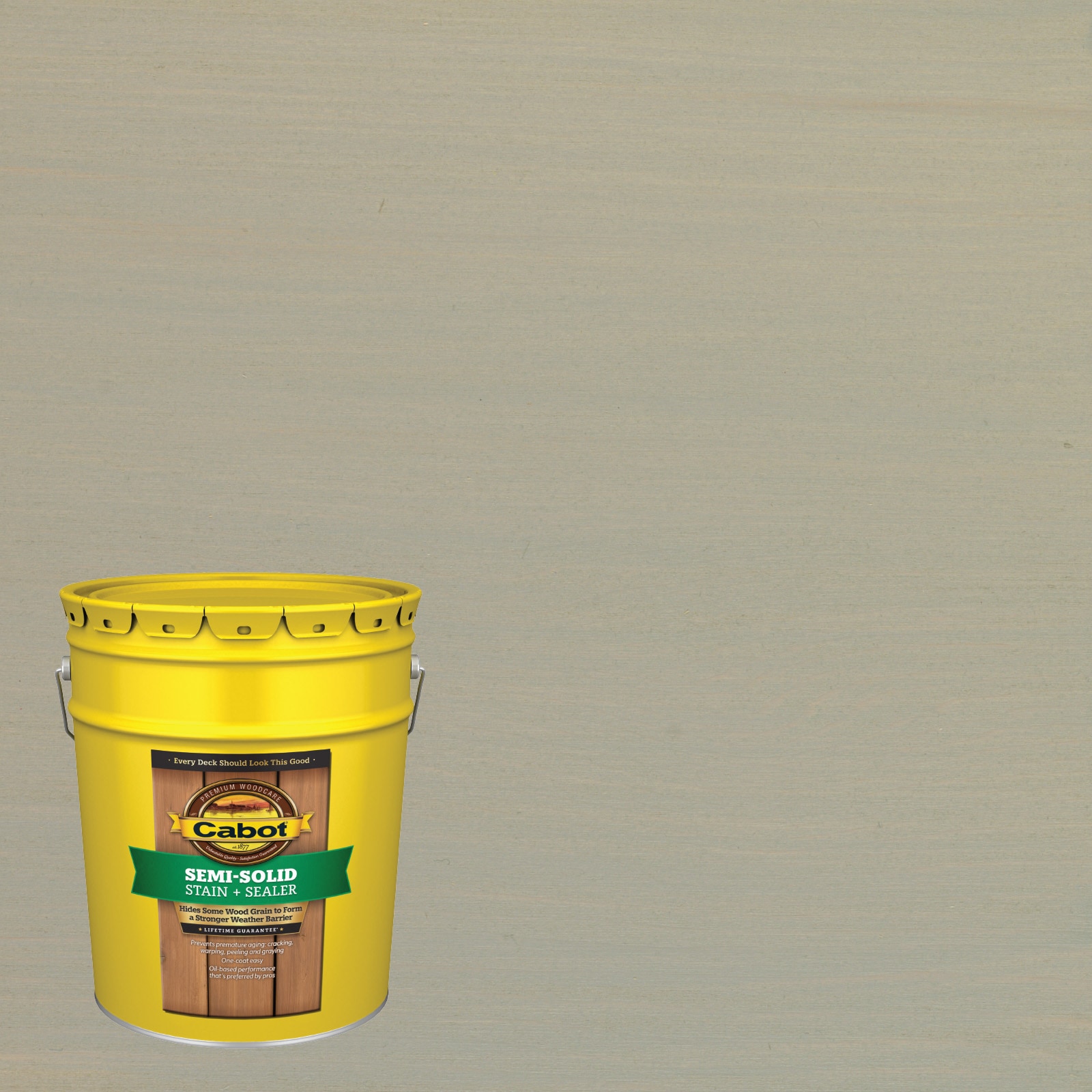 Cabot DRFTWD GRAY-379512 Tintable Driftwood Gray Semi-solid Exterior Wood Stain and Sealer in One ( 5-gallon )