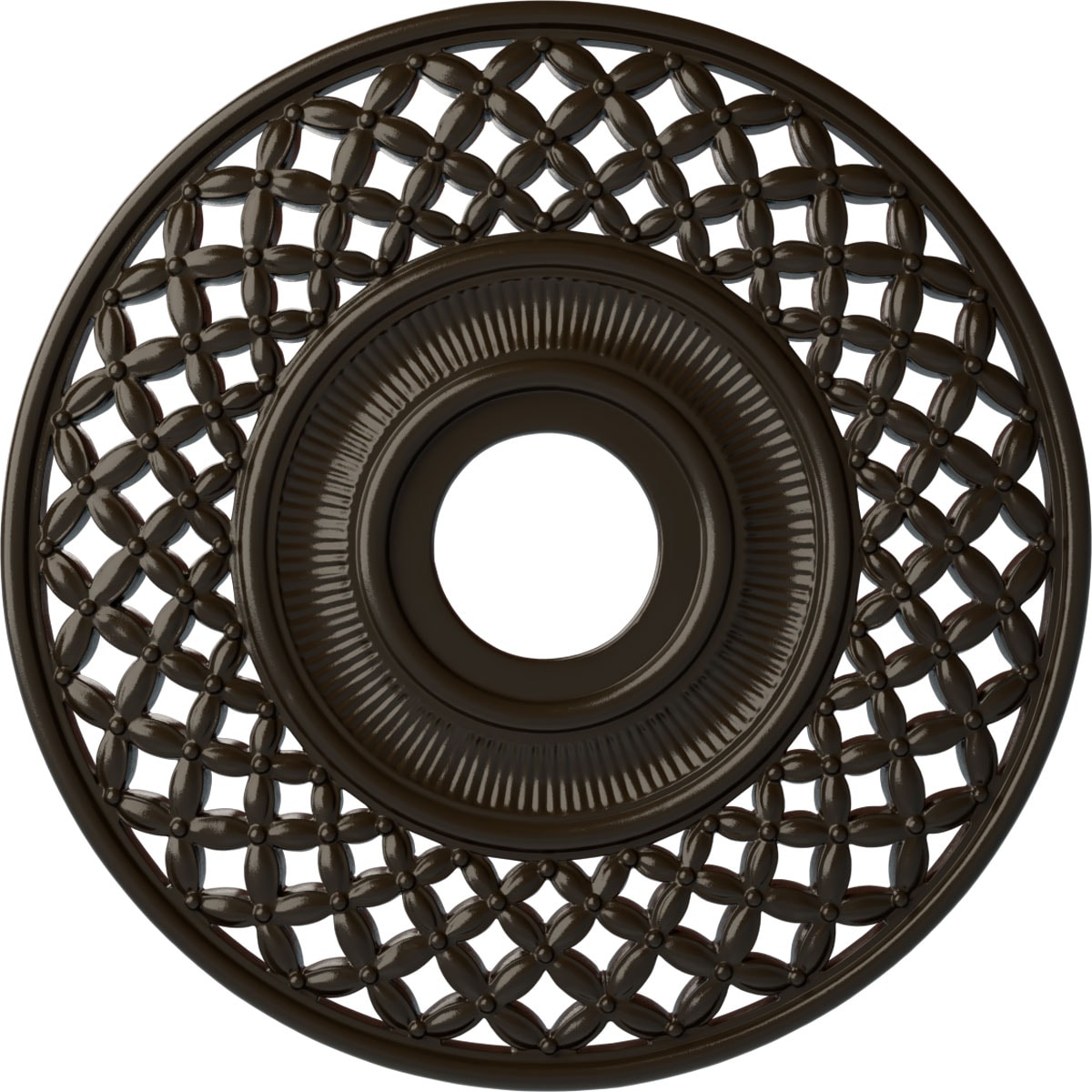 Ekena Millwork CM22RBSHF Robin 22.25-in W x 22.25-in L Painted Stone Hearth Polyurethane Whole Ceiling Medallion