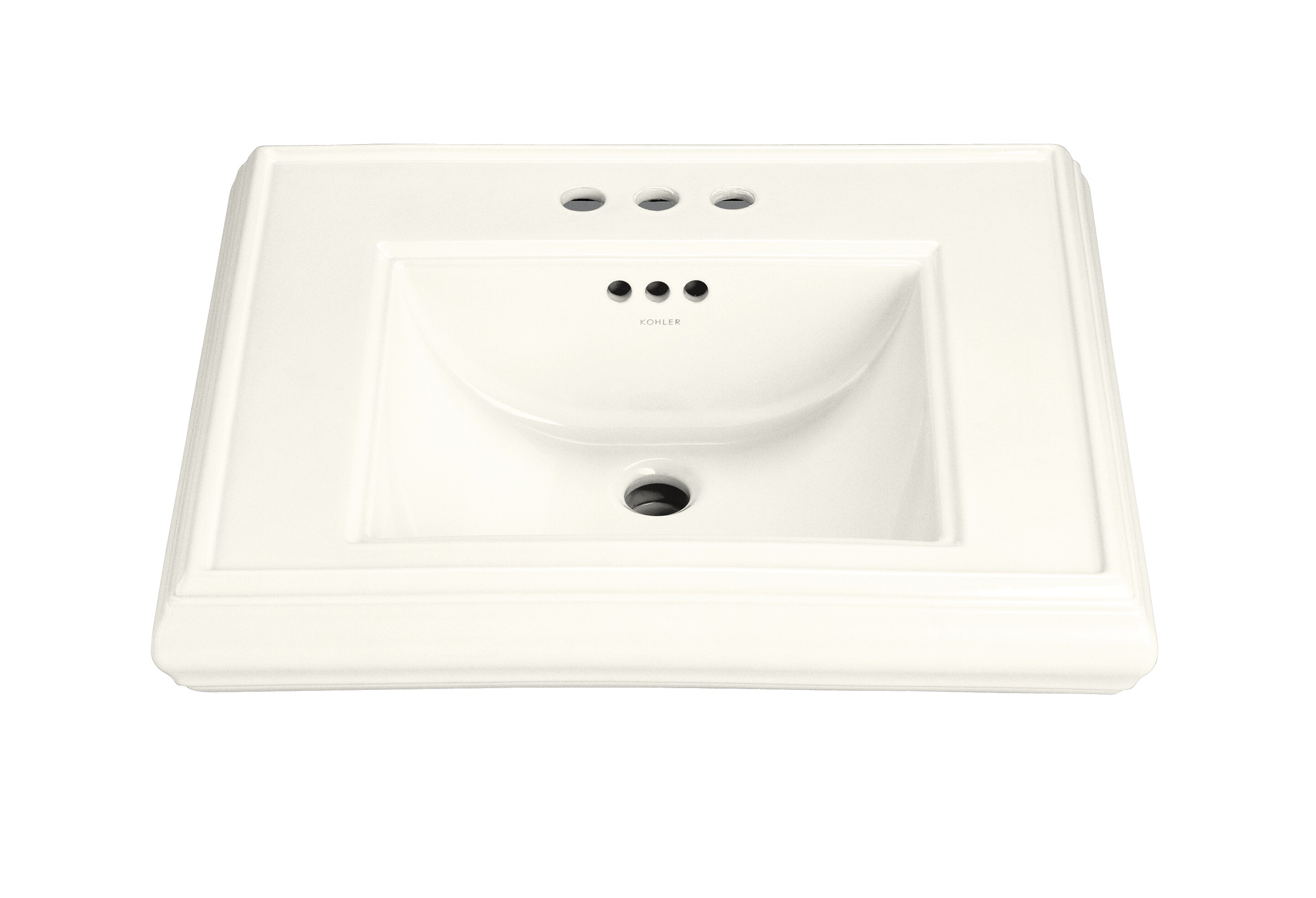 KOHLER 2239-1-96 Memoirs Fireclay Traditional Biscuit Pedestal Sink Top ( 24-in x 11.0000-in x 22.4380-in )
