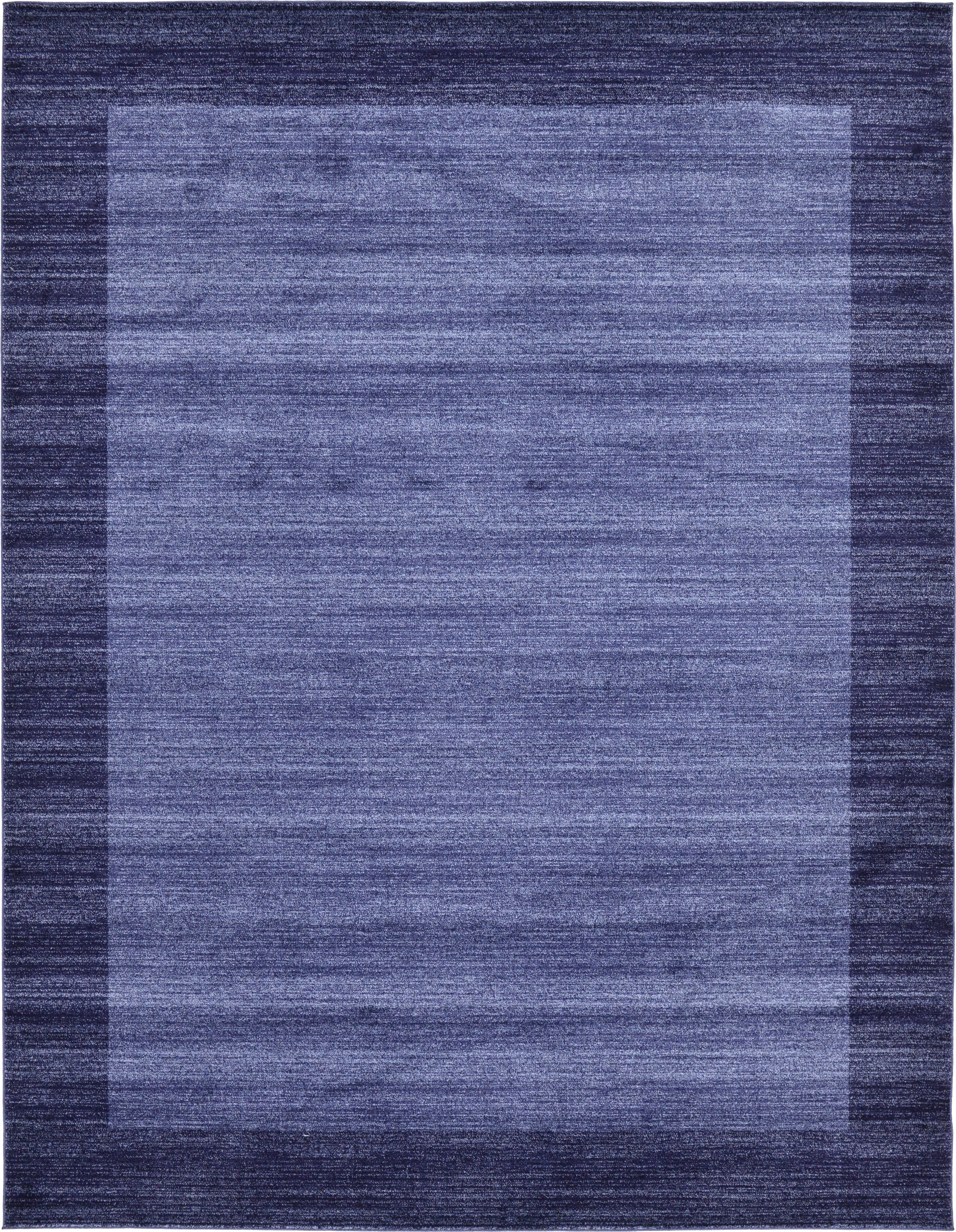 Unique Loom 3132881 Abigail Del Mar 10 x 13 (ft) Loomed Polypropylene Navy Blue/Beige Rectangular Indoor Border Area rug