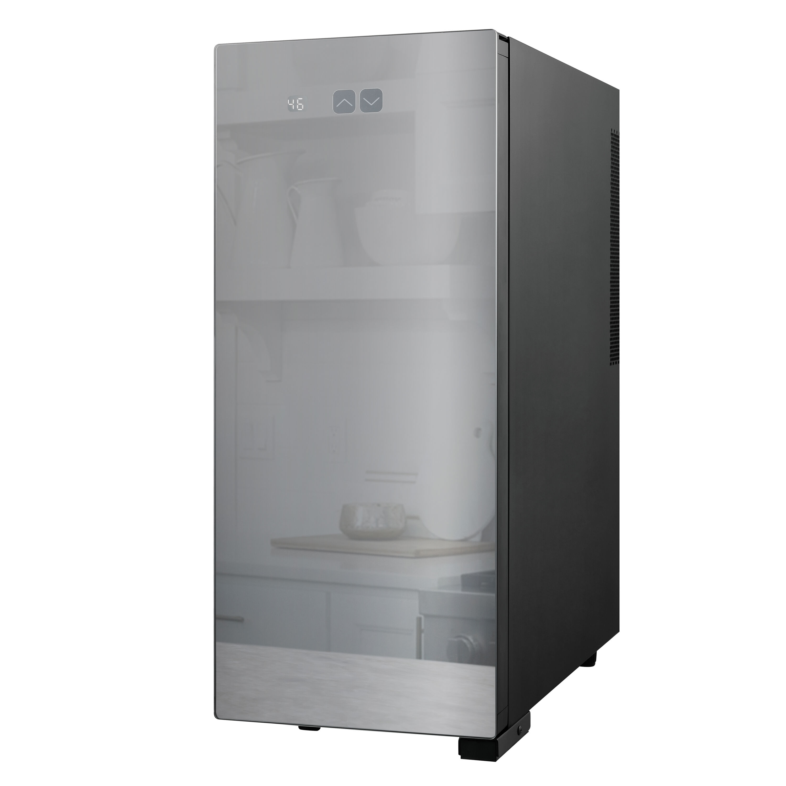 Highland JC-33SCPMXW-1 9.92-in W 12 -Bottles Mirrored Freestanding Indoor Wine Cooler