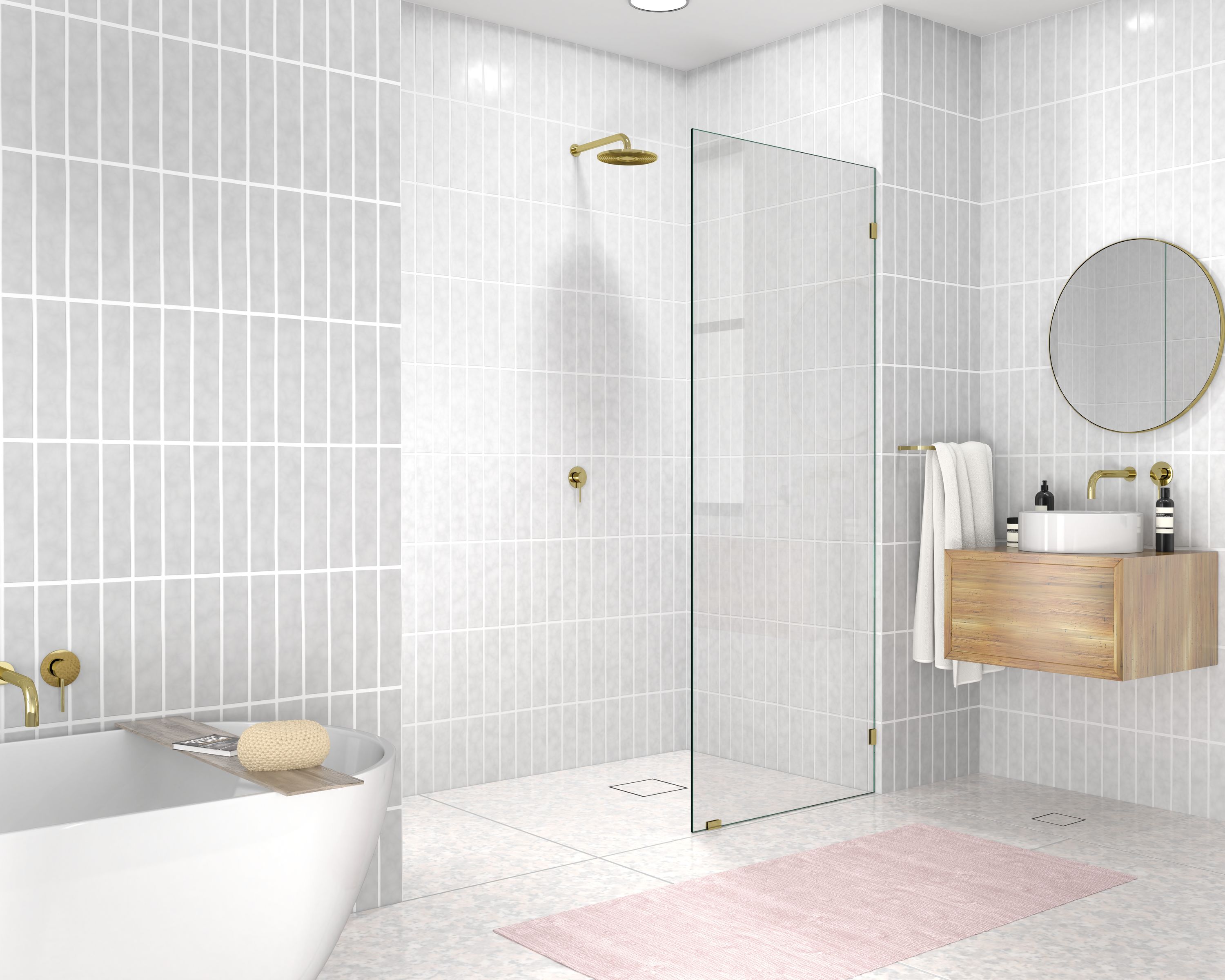 Glass Warehouse GW-SFP-32.5-PB Shower-Doors - View #2
