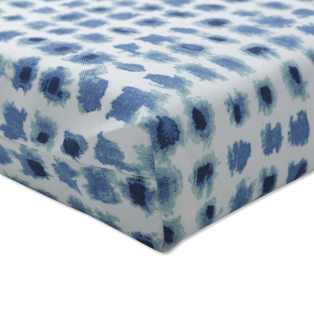 Pillow Perfect 20-in x 20-in 2-Piece Blue Patio Chair Cushion in the ...