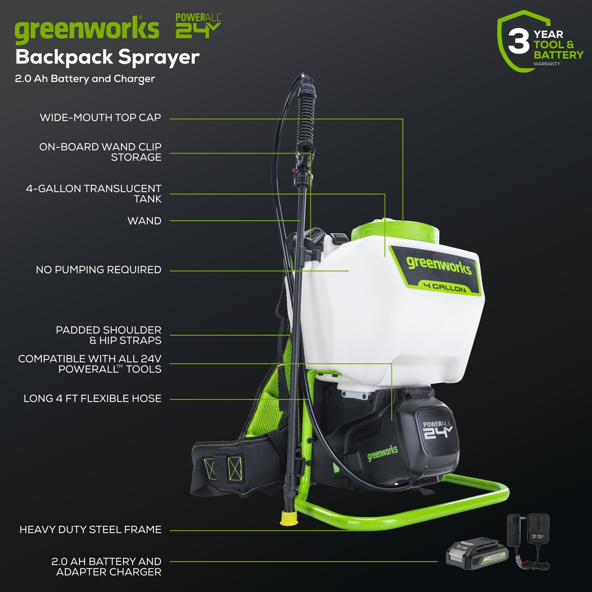 Greenworks PA891K Tank-Sprayers - View #3