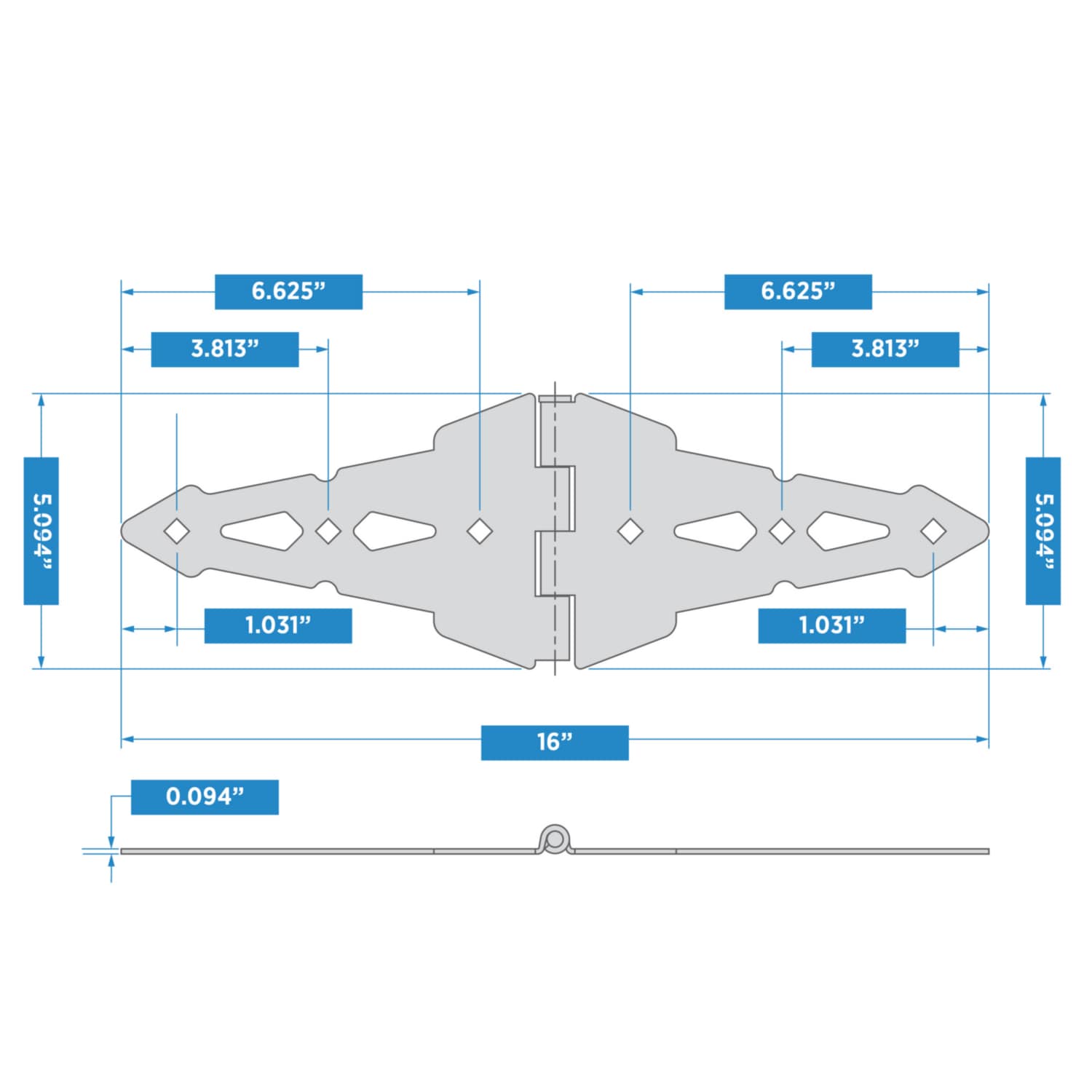 Everbilt 10-inch Heavy Duty Strap Hinge, Galvanized (1-pack)