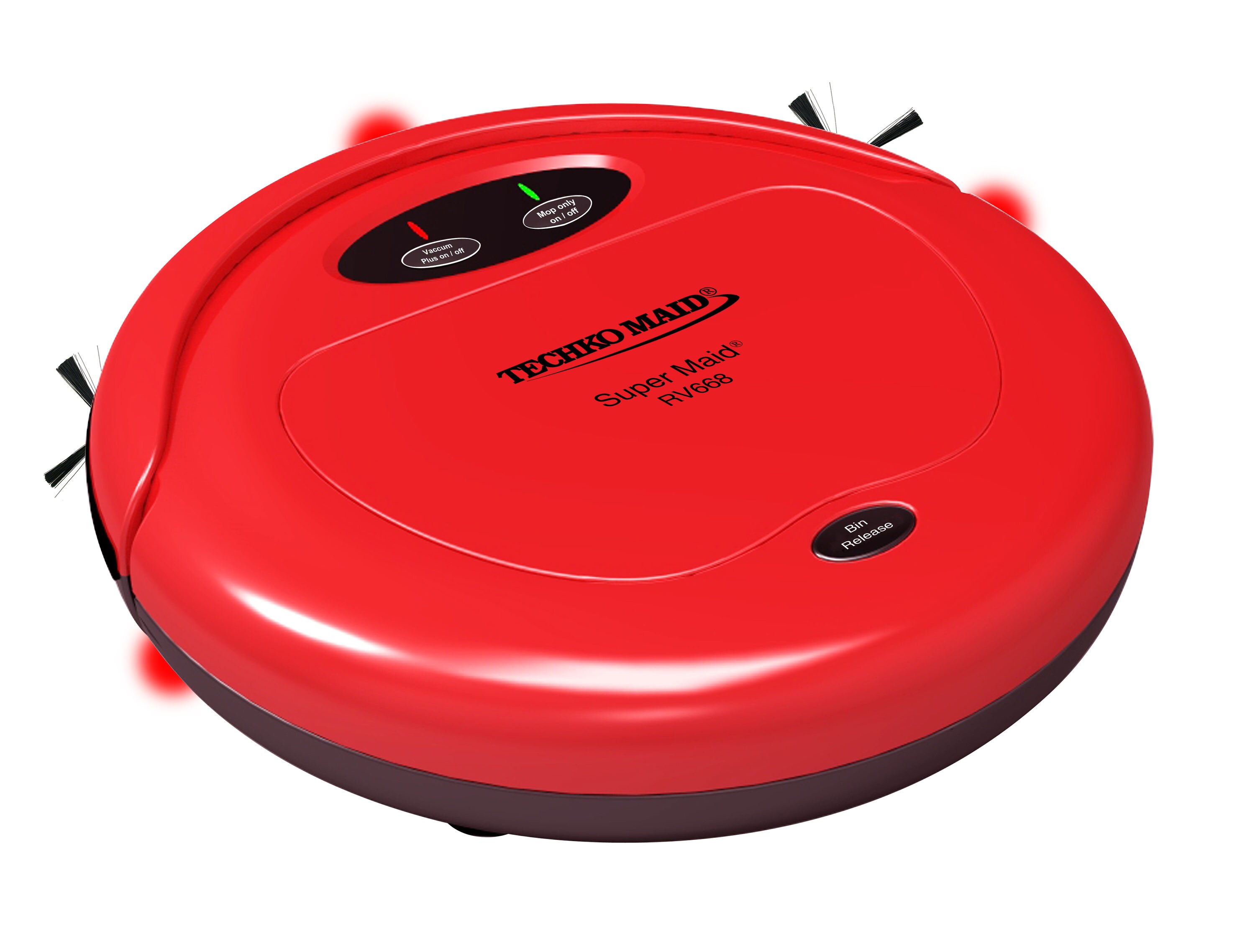 TECHKO RV668 RED 3-in-1 High Speed Sweeper/Vacuum/Mop Robotic Vacuum