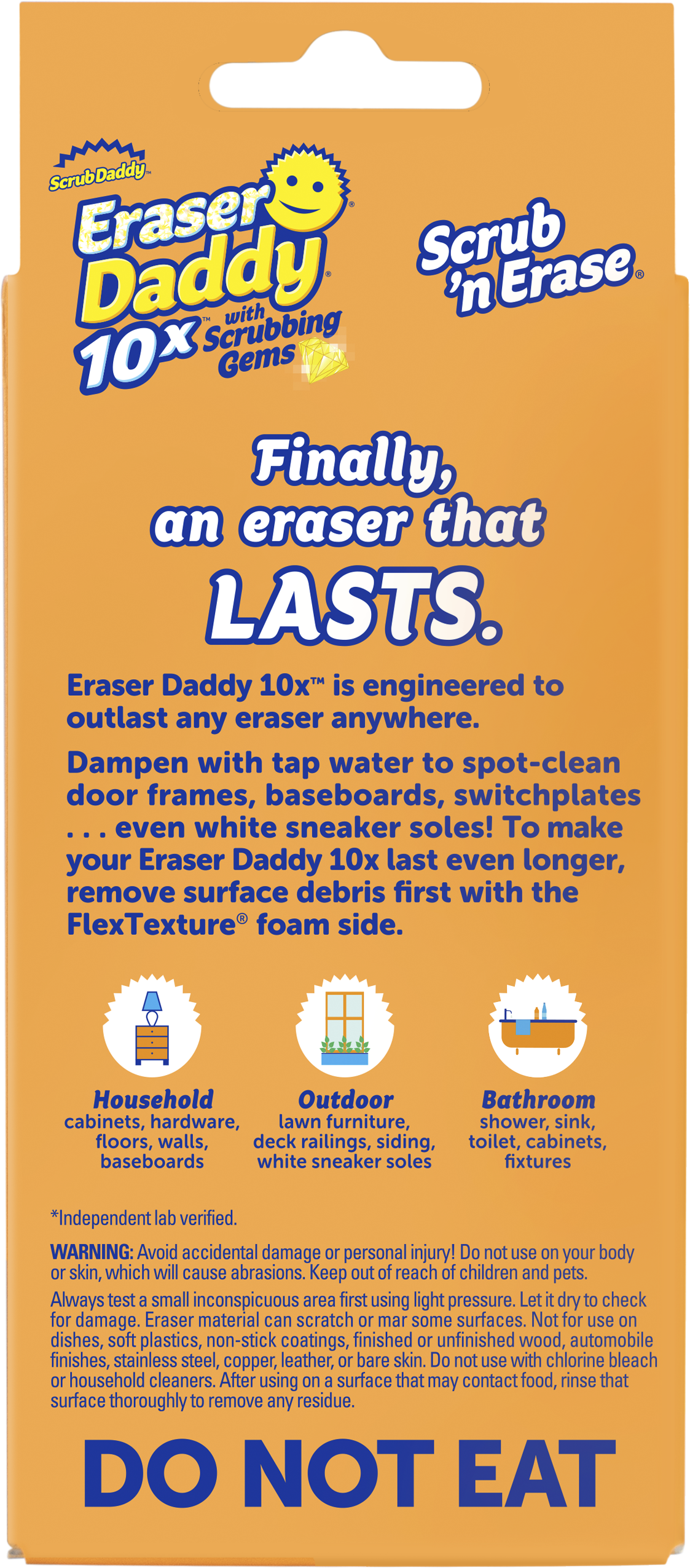 Scrub Daddy Eraser Daddy 10x Polymer Foam Scouring Pad