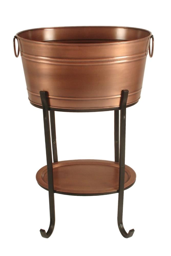 Antique Copper Beverage Tub with Tray and Stand in the Beverage Coolers  department at Lowes.com