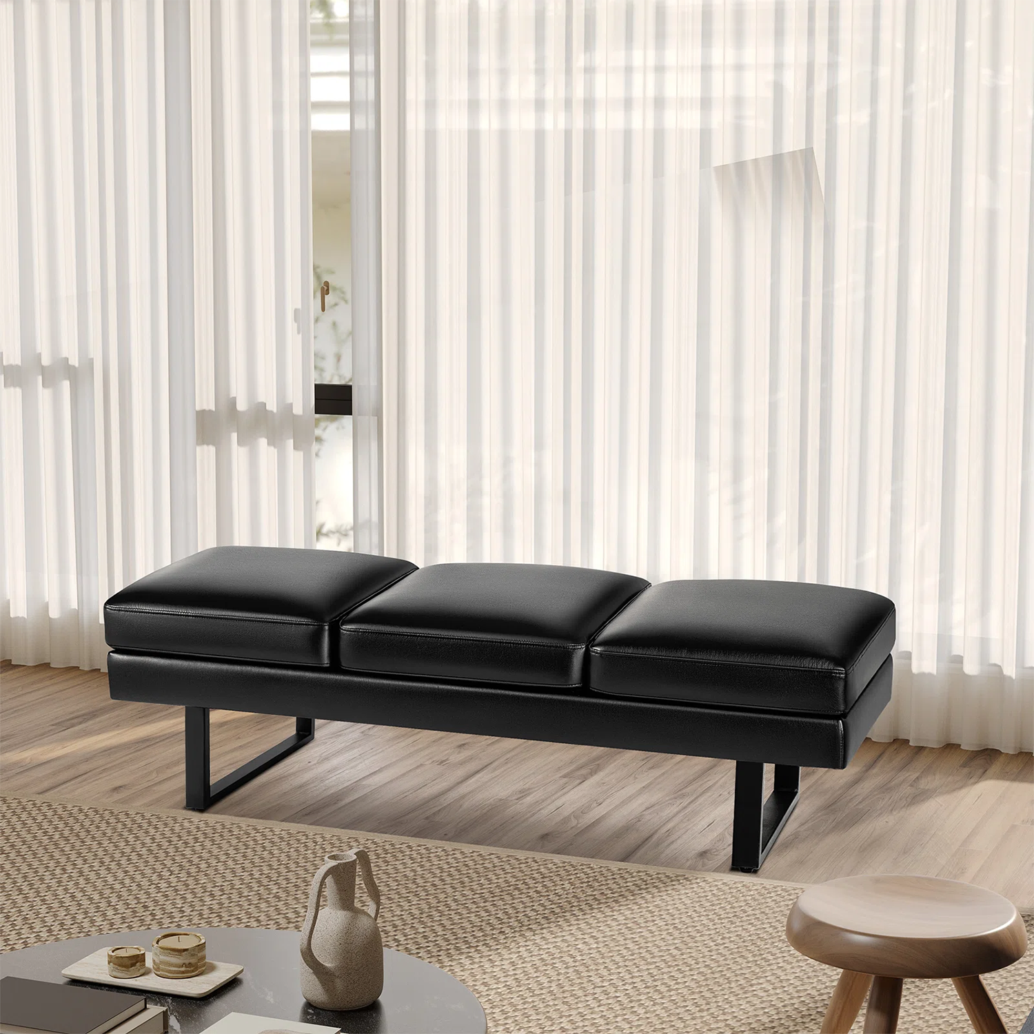 Vineego LS-LC22-0119-BK bench - View #2