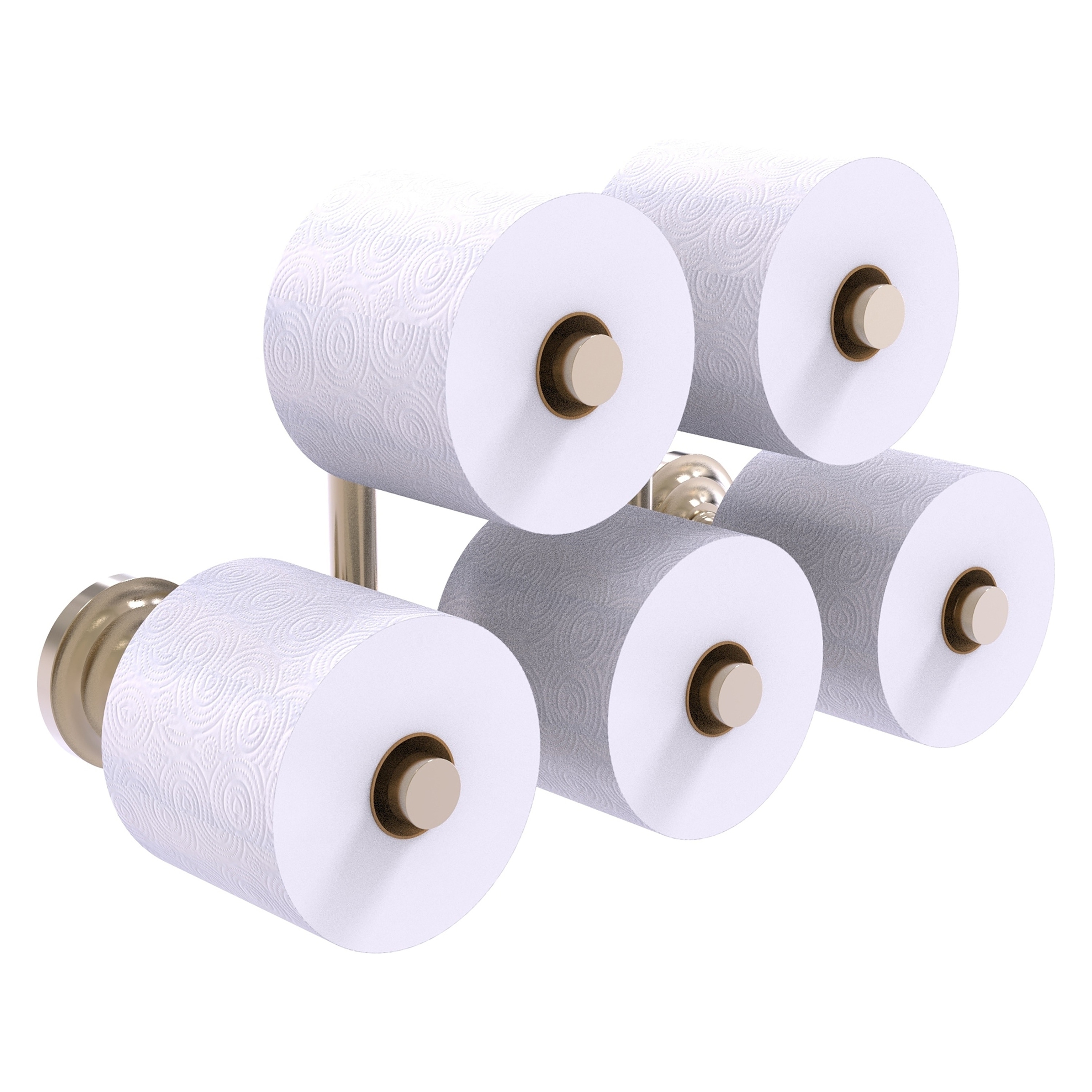 Allied Brass QN-24-5-PEW Que New Antique Pewter Wall mount Double post Toilet Paper Holder 5 -Rolls