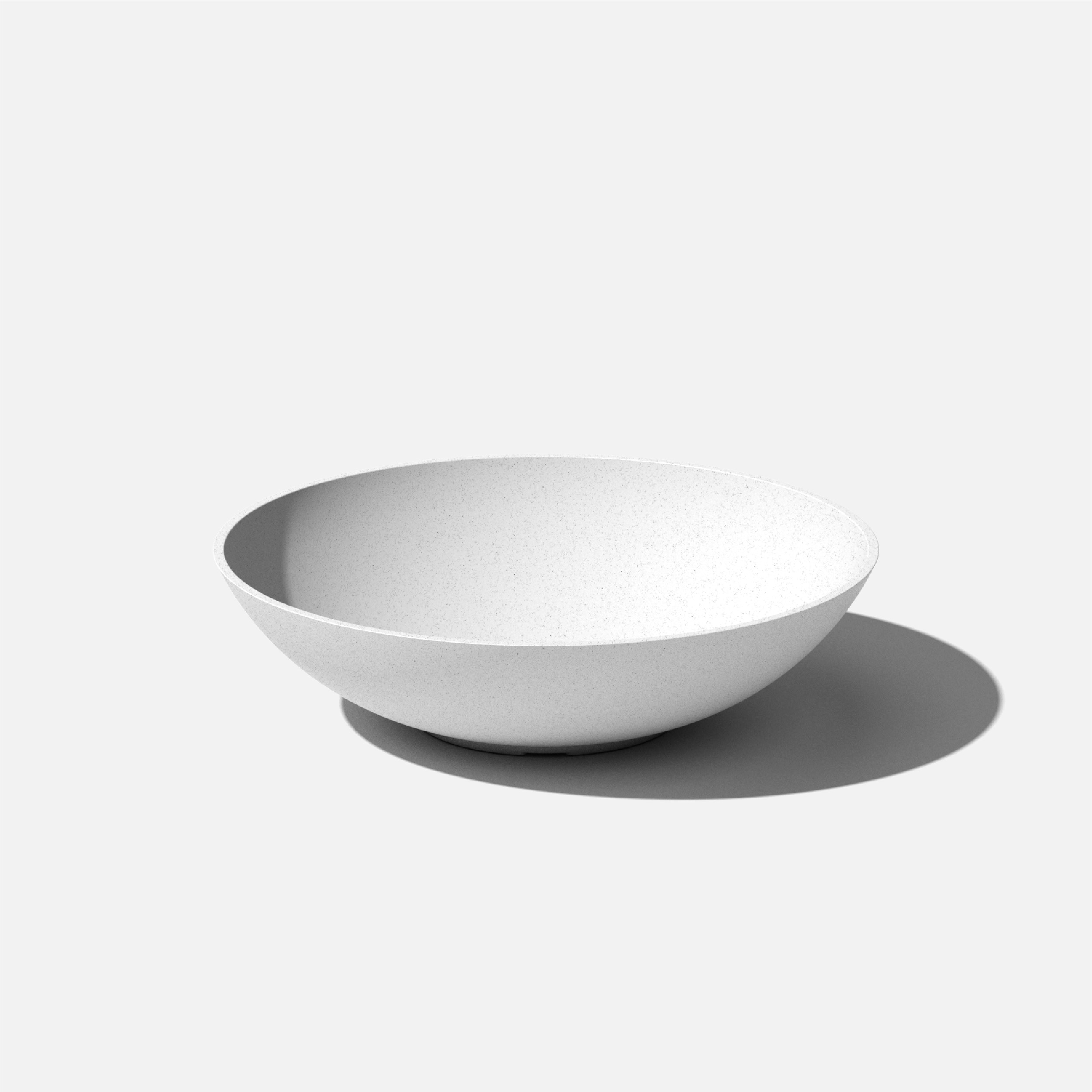 Veradek LBV24W Round 24-in W x 6.5-in H x White Plastic Indoor/Outdoor Planter