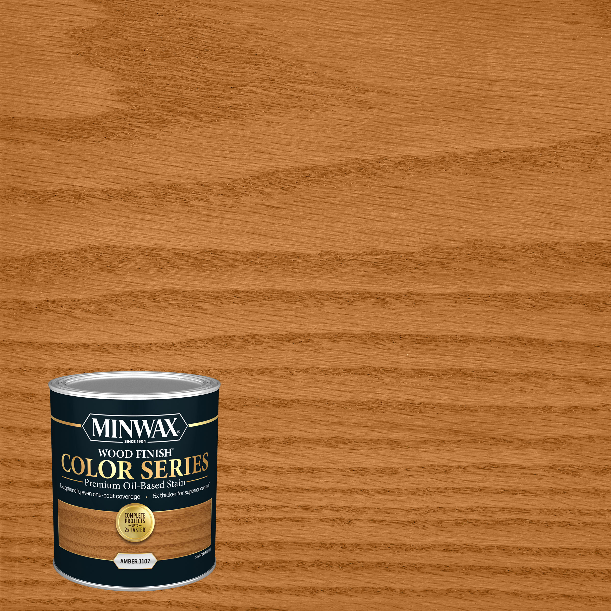 Minwax 801180000 Wood Finish Color Series Oil-based Amber Semi-transparent Interior Stain ( 1-quart )