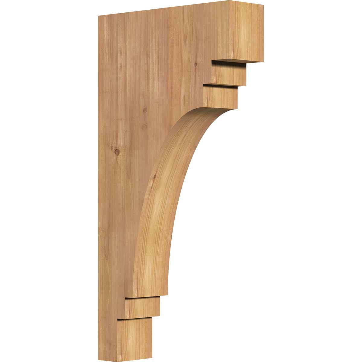 Ekena Millwork COR04X12X24PEC00SWR 3.5-in x 12-in x 24-in Pescadero Unfinished Western red cedar Wood Paintable/Stainable Corbel
