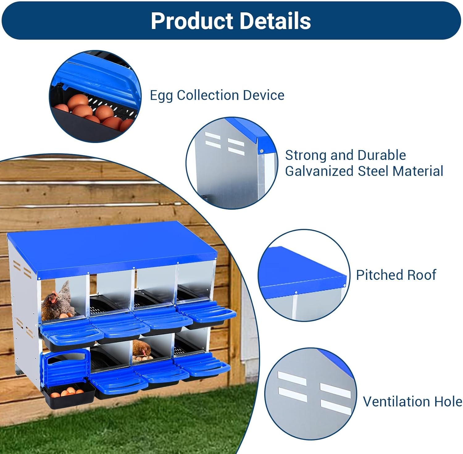 Qeetex GGL-PPG-33CX7N5Q Chicken-Coops-Rabbit-Hutches - View #3