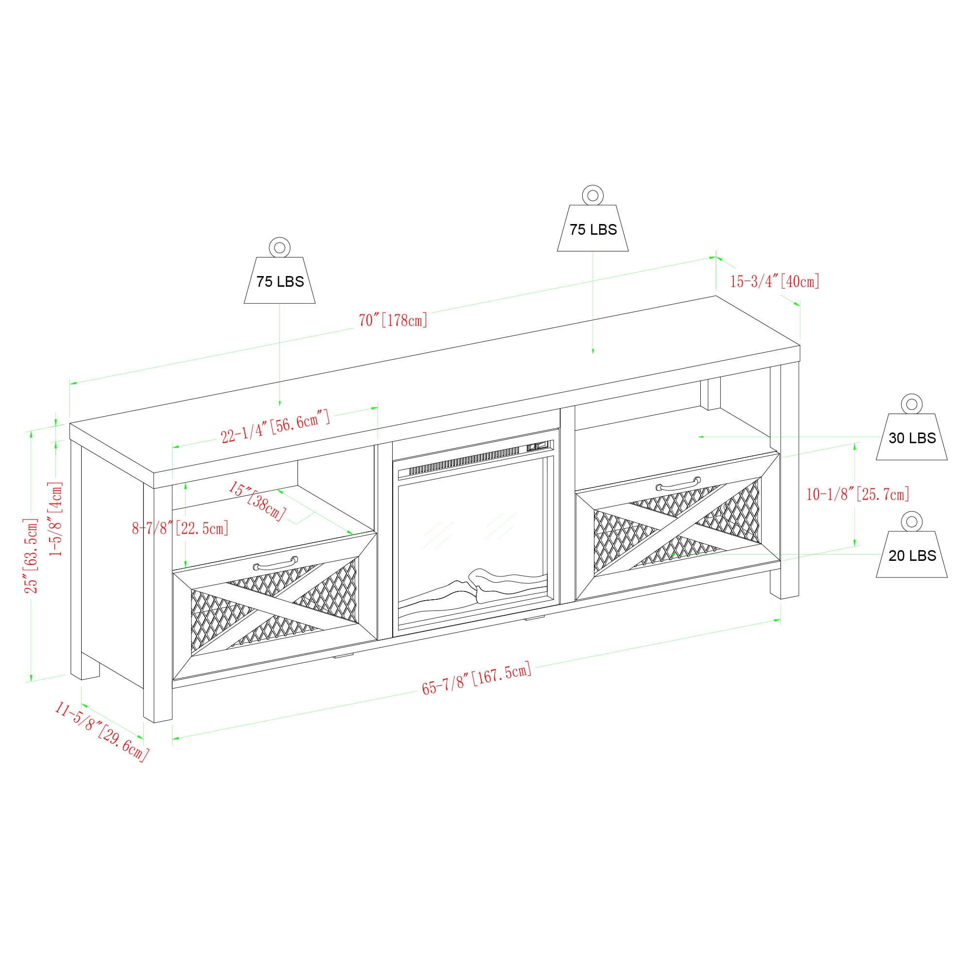 Mondawe MO-WE89442 Electric-Fireplaces - View #6