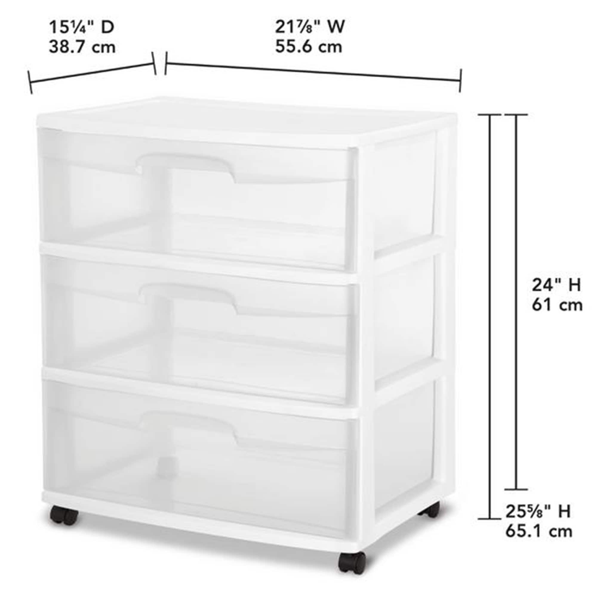 Sterilite 12-Pack White Stackable Storage Drawer Tower 10.6-in H x 14.5-in  W x 14.6-in D in the Storage Drawers department at