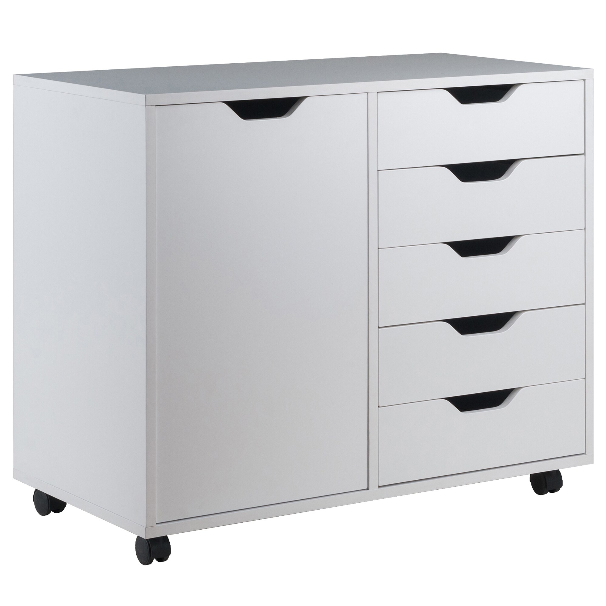 Winsome Wood Halifax White 5-Drawer File Cabinet in the File Cabinets ...