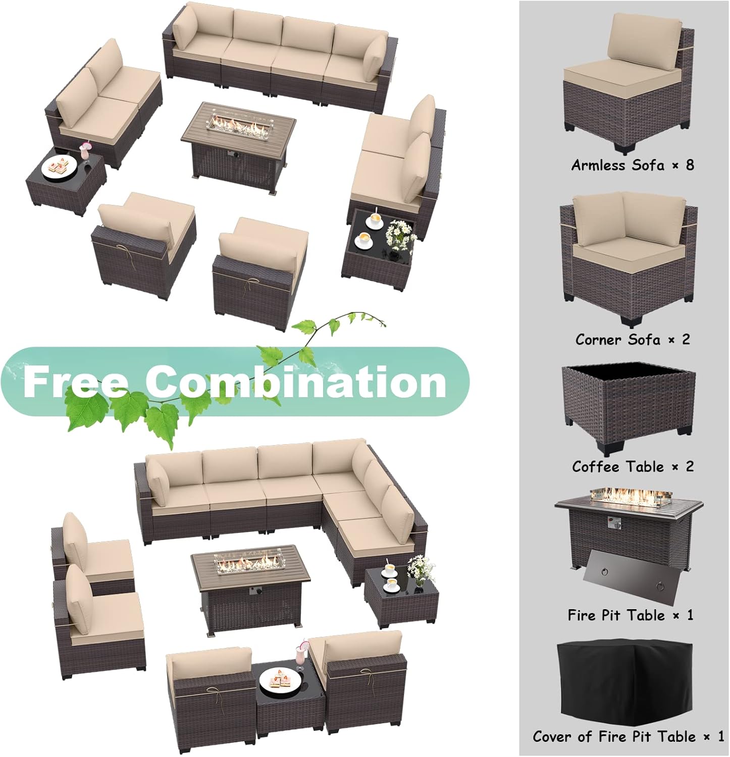 ALAULM LS-2A2BC+1-SAND Patio-Conversation-Sets - View #6