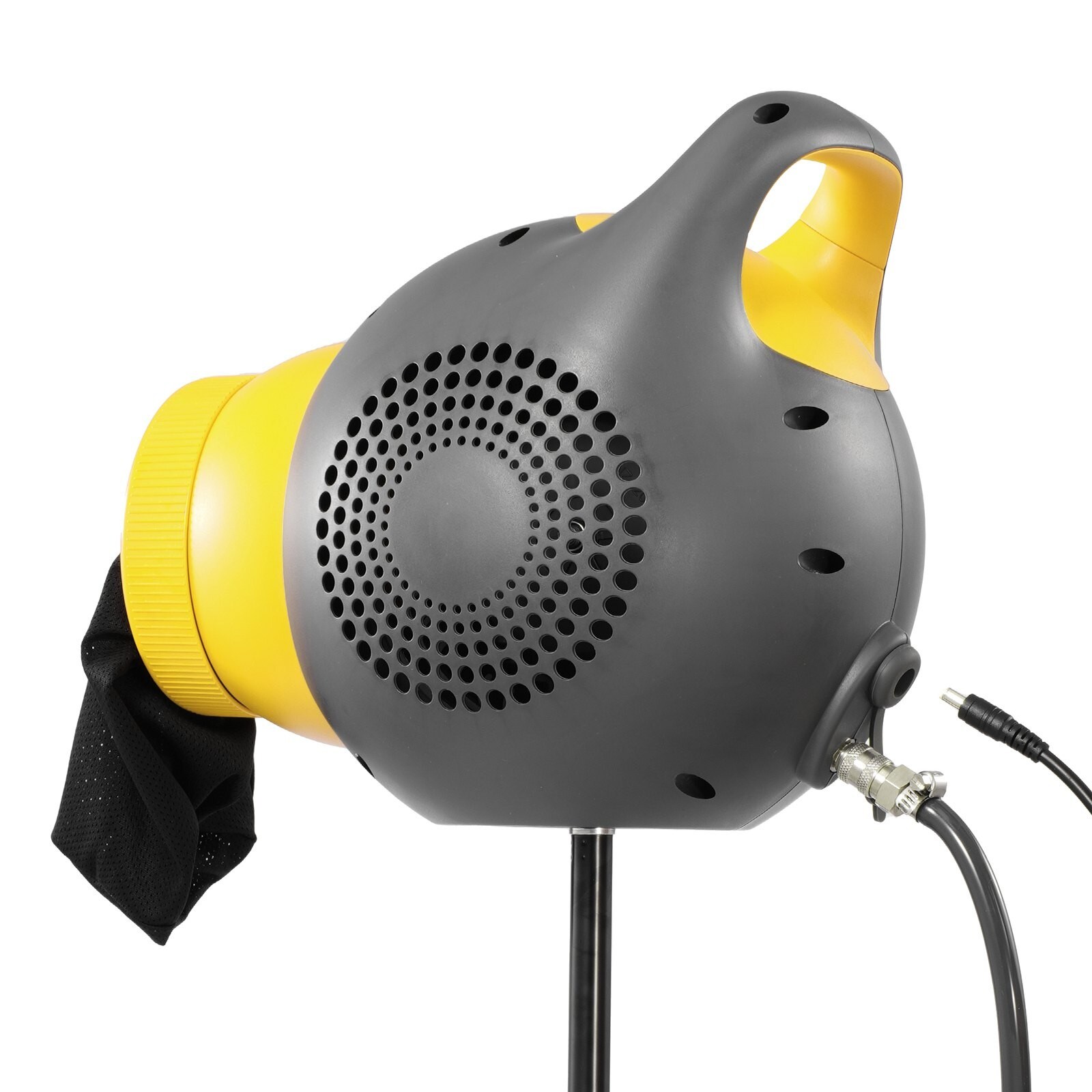 GIVIMO 115-W Party Foam Machine Portable Foam Cannon Maker with Telescopic Tripod Stand Adjustable Spray Angle and Foam Output 80-dB Low-Noise Centrifugal Fan and 2 Goggles for Backyard Pool Parties and Outdoor Events Grey and Yellow Color Combo