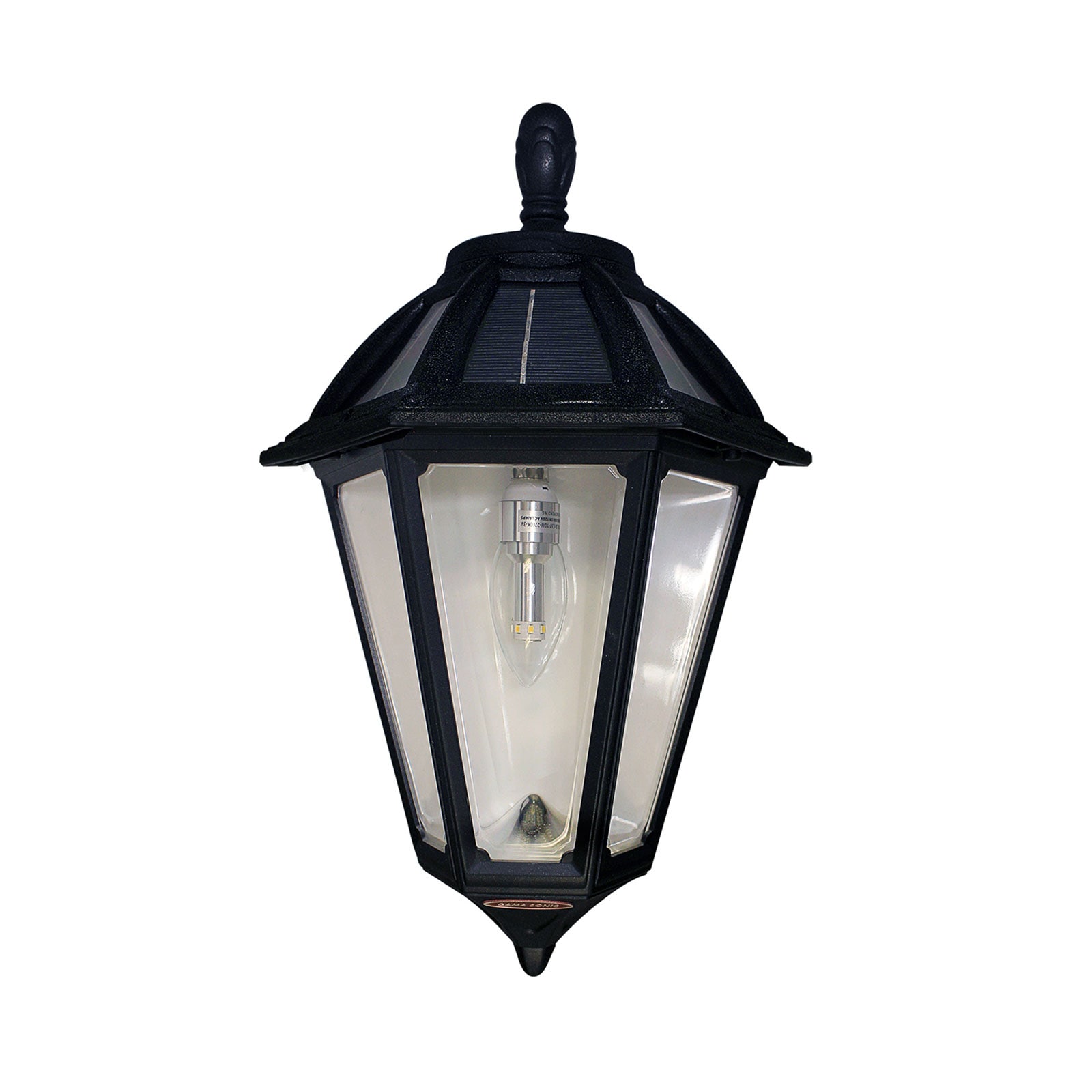 Gama Sonic Polaris Solar Sconce 17 5 In, Black Solar Led Outdoor Wall Lantern Sconce 2 Package
