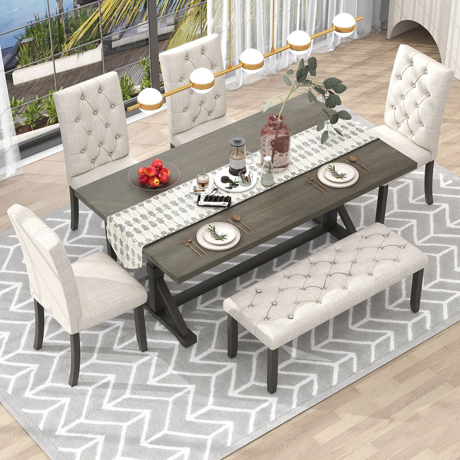 SINOFURN SYA010258GY Dining-Sets - View #4