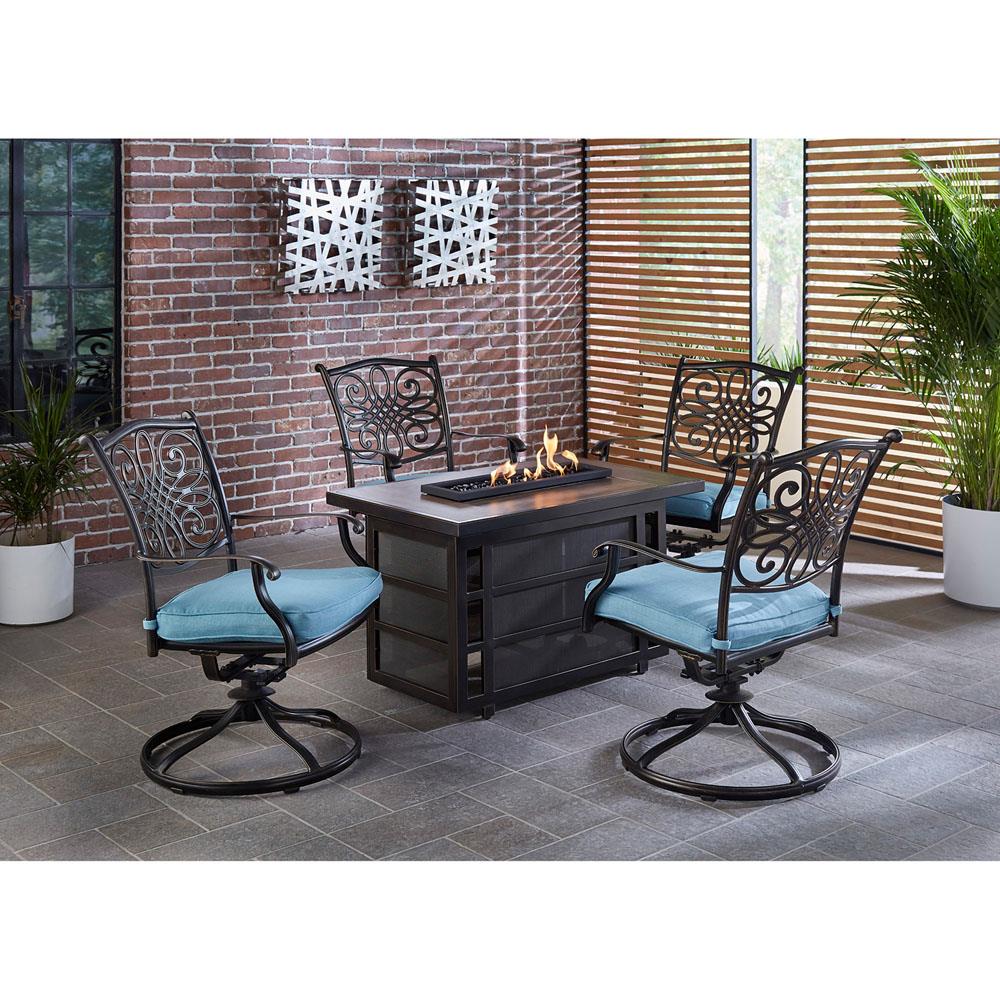 Hanover TRAD5PCRECSW4FP-BLU Patio-Conversation-Sets - View #15