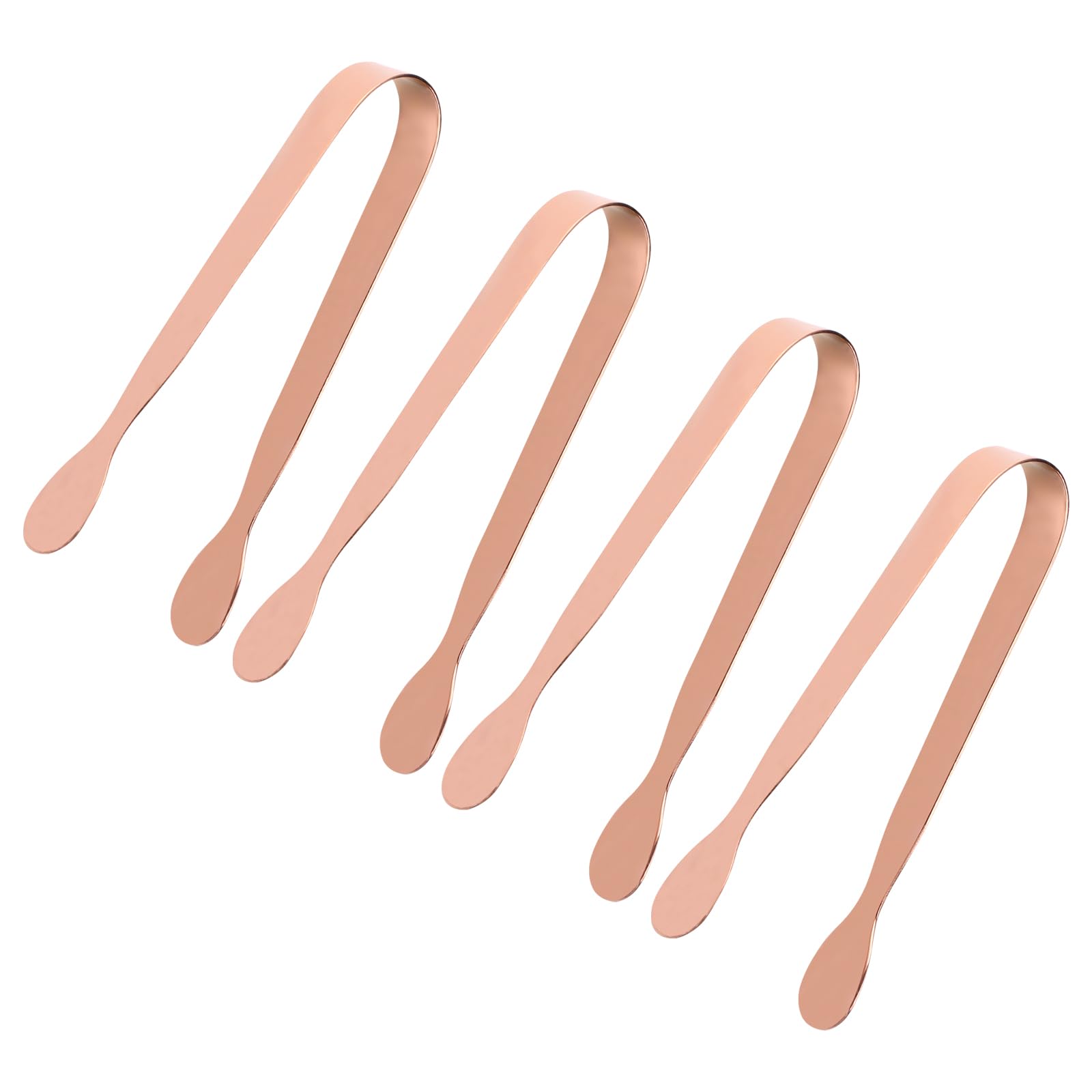 Aoibox  4 Pack 4 4 in Rose Gold Mini Stainless Steel Sugar Tongs Small Serving Tongs for Tea Coffee Bar and Appetizers