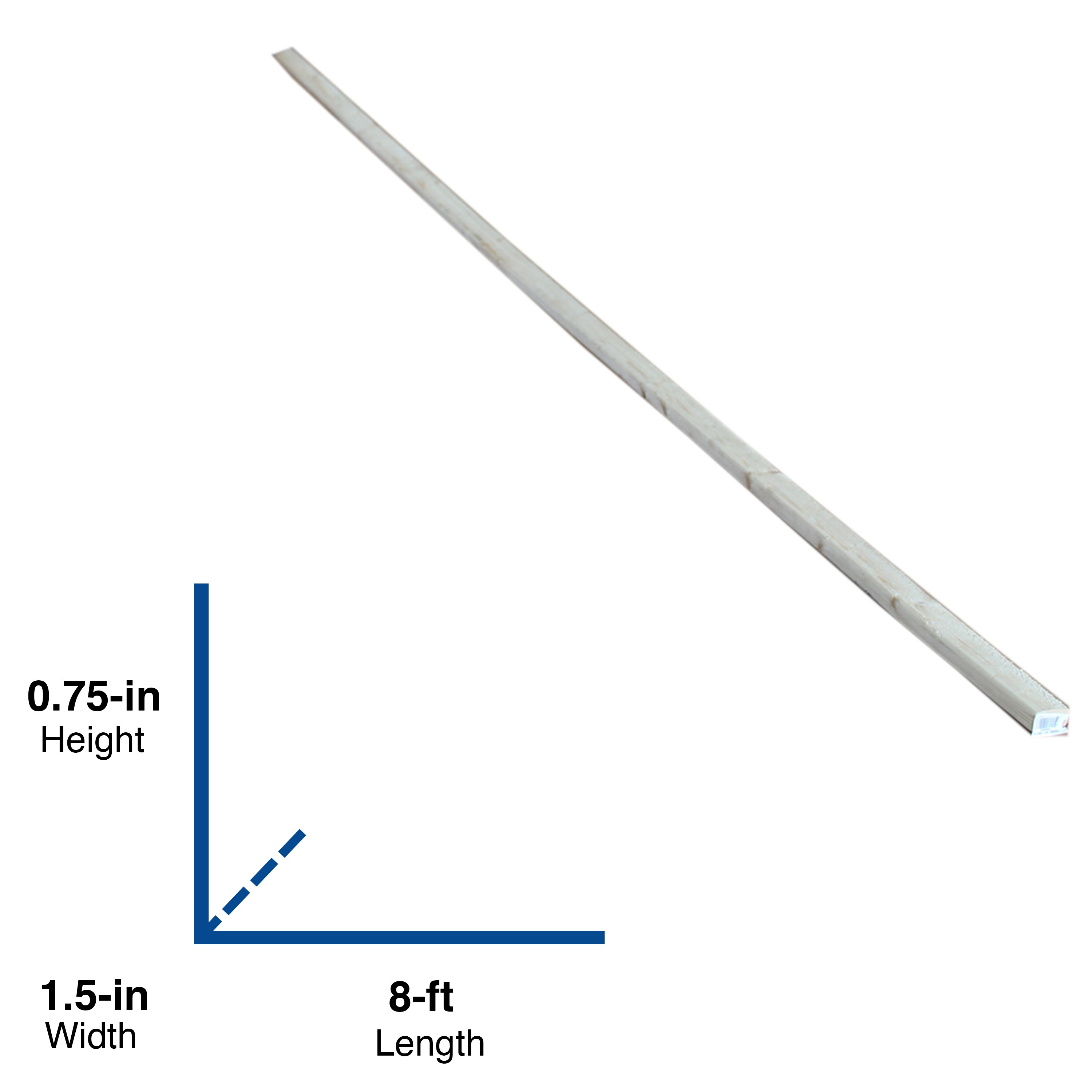 1-in x 2-in x 8-ft Whitewood Furring Strip