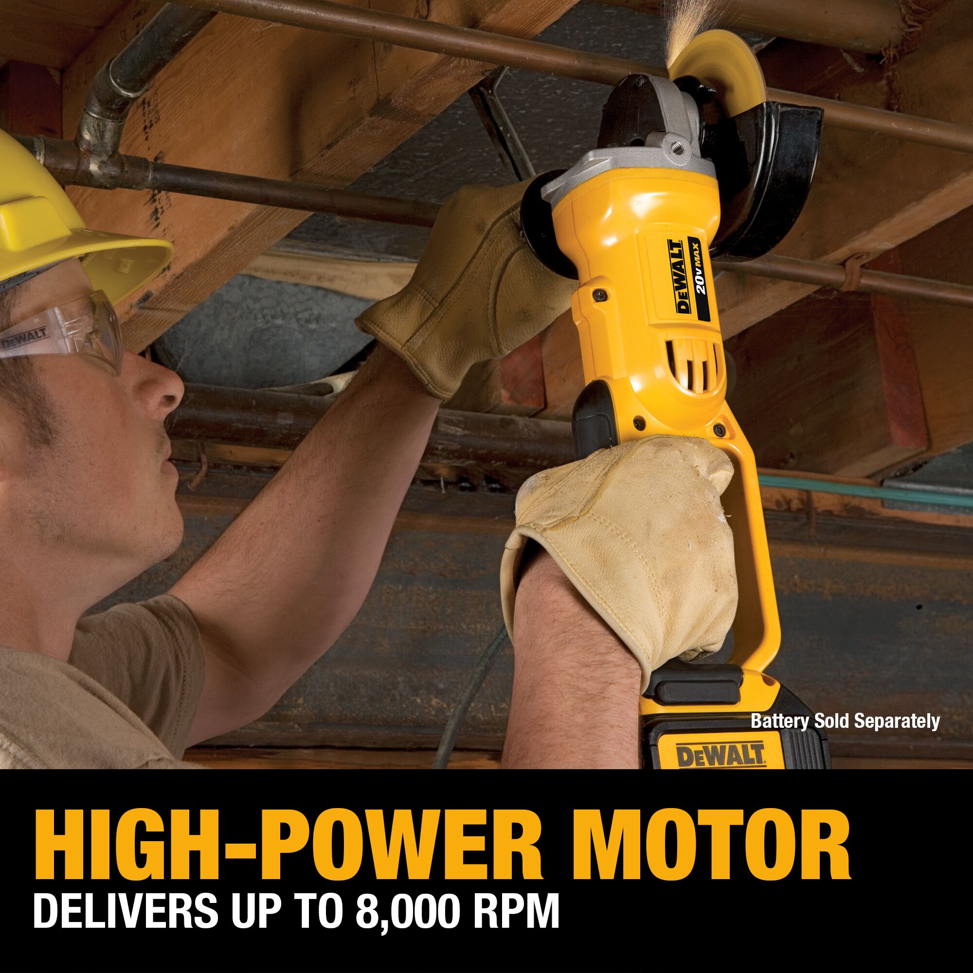 DEWALT 4.5-in 20-volt Max Trigger Switch Cordless Angle Grinder (Tool Only)