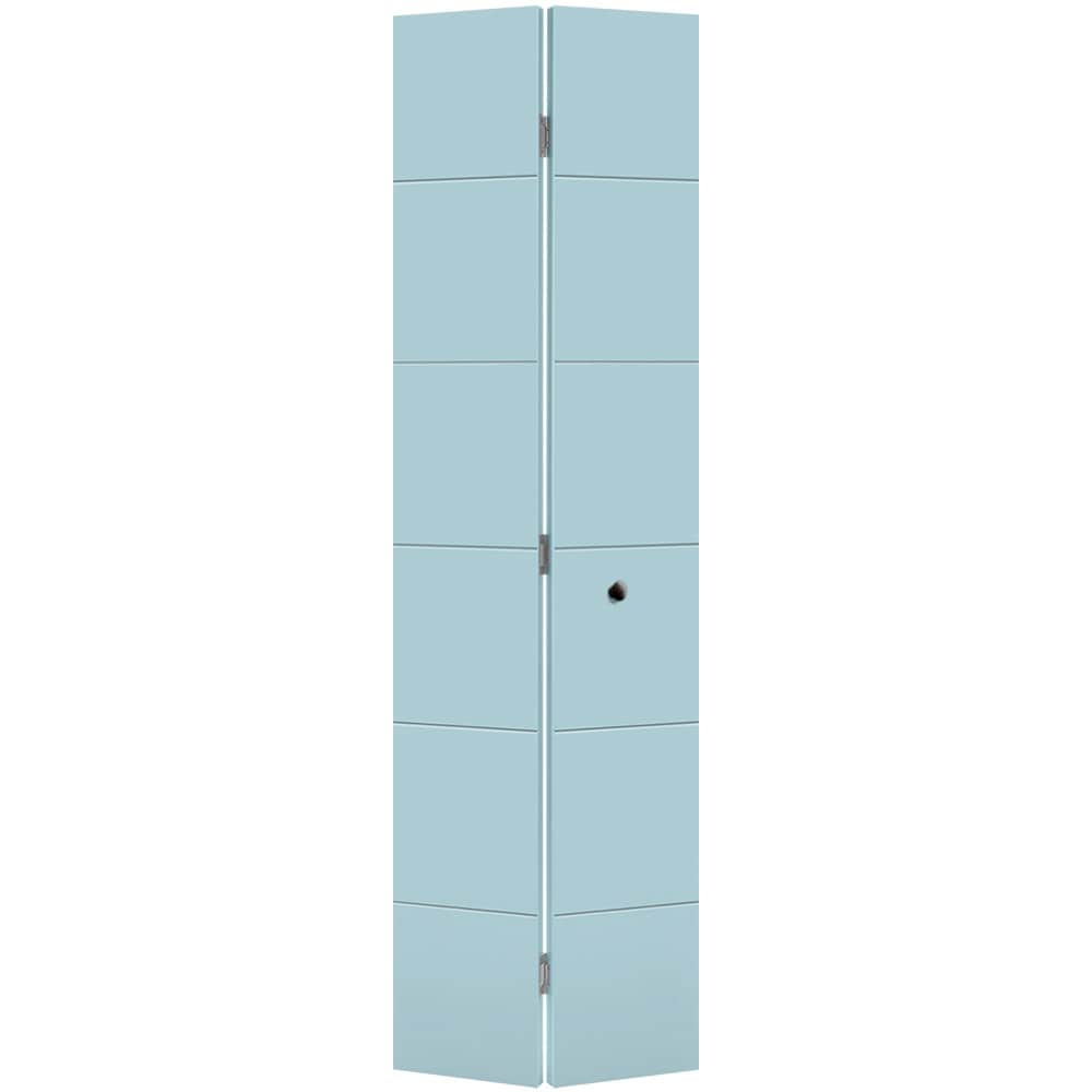 Masonite 1444814 Melrose 24-in x 80-in Sea Mist Flush Smooth Hollow core Prefinished Molded composite Closet Bifold Door ( Hardware Included )