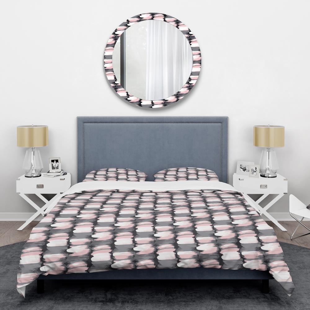 Designart BED24650-Q 3 -Piece Grey Queen Duvet cover Set