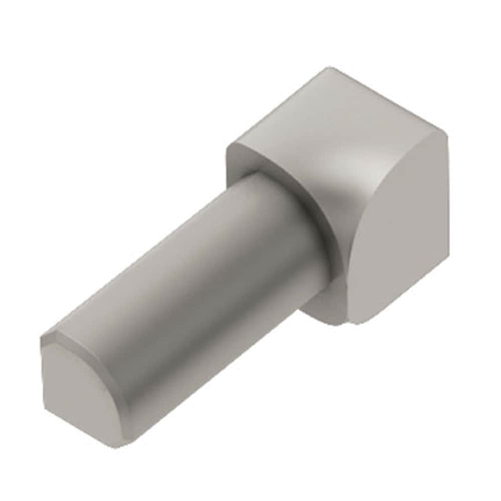 Schluter Systems IV/RO125AT Rondec 0.5-in W x 1-in L Satin nickel anodized aluminum Aluminum Inside corner Tile Edge Trim