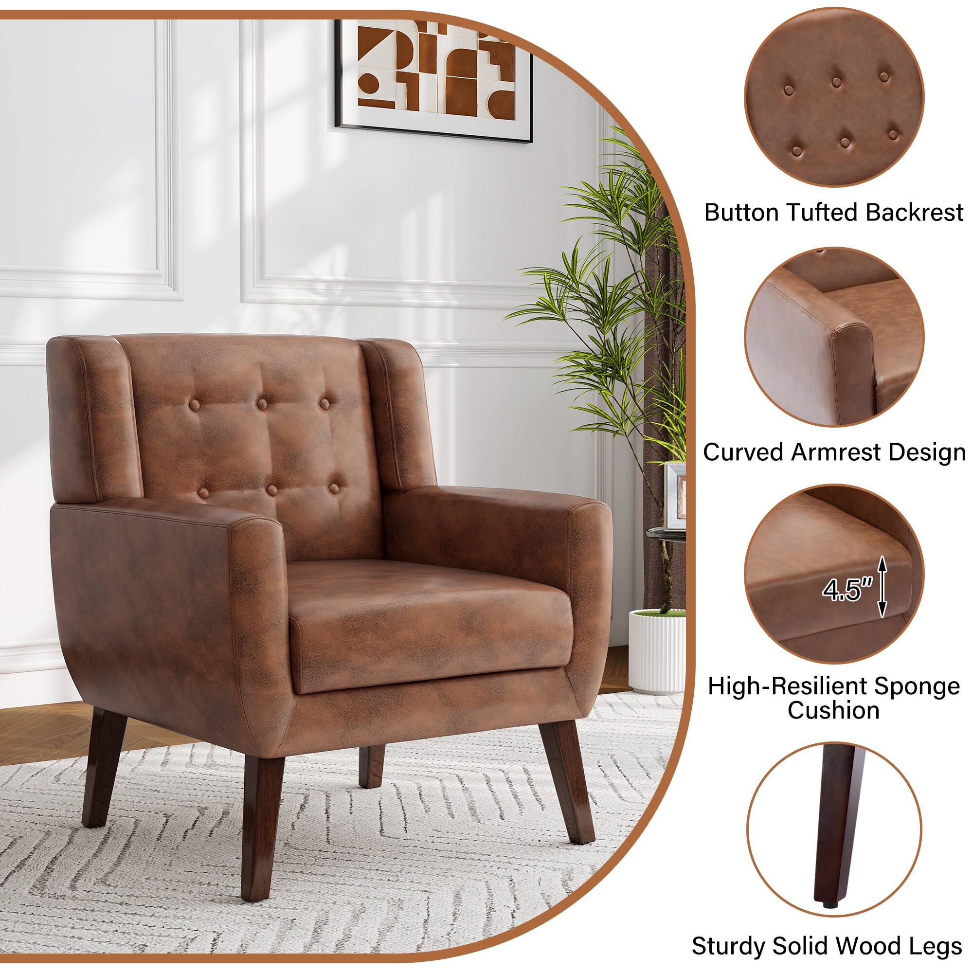 Dreamsidea LS-SF0003-P COFFEE chairs - View #7